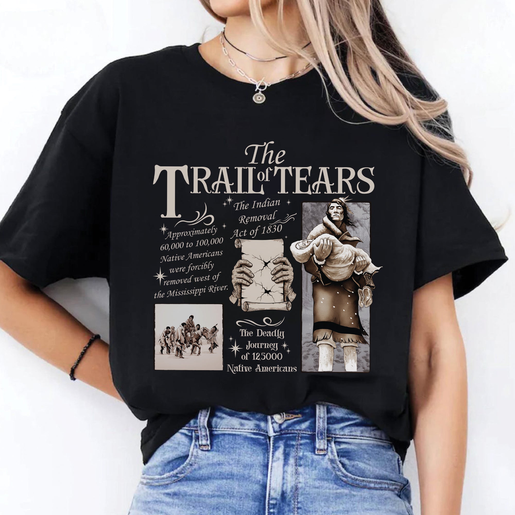 Trail of Tears – The Legacy of Resilience Unisex T-Shirt/T-Shirt V-Neck/Hoodie/Sweatshirt