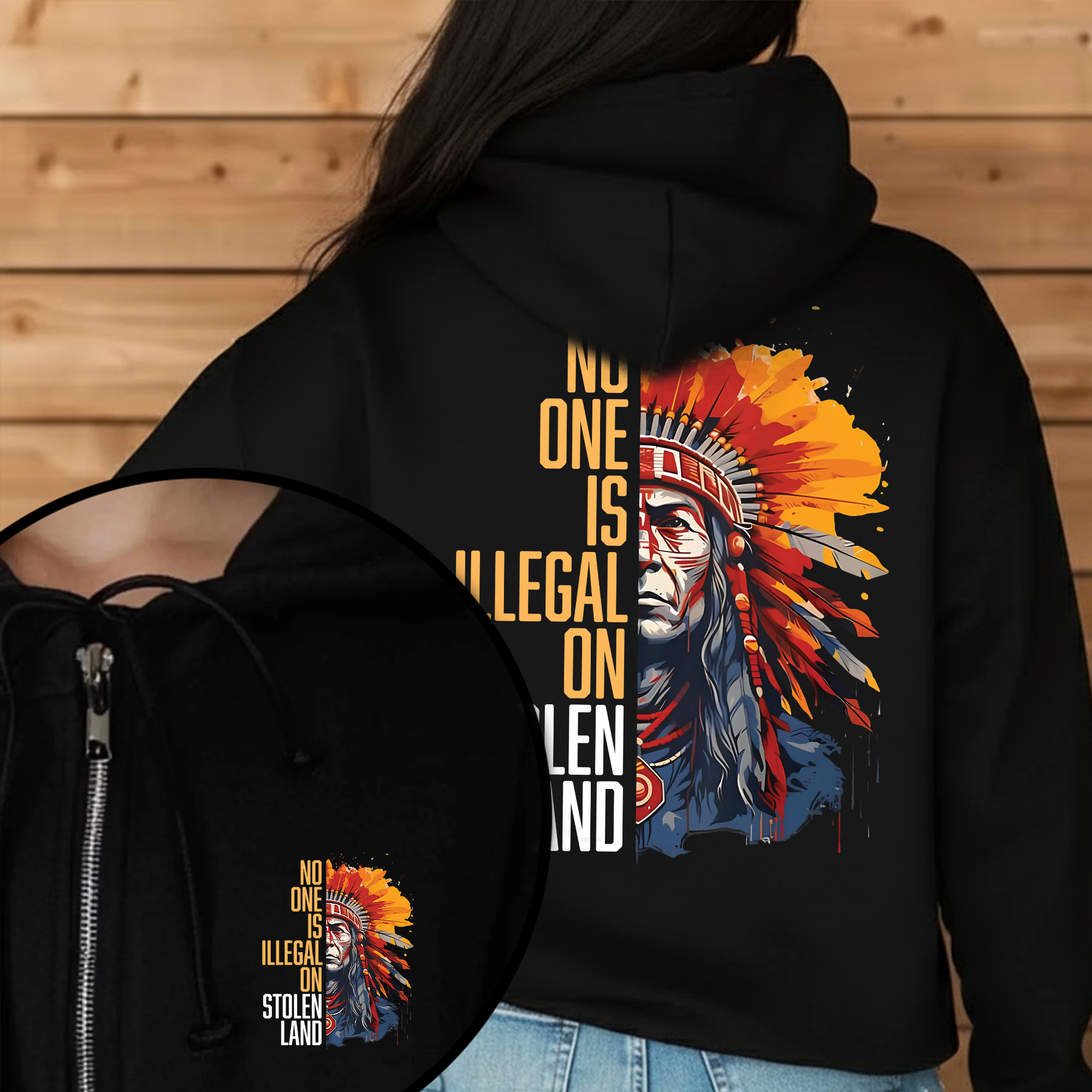 [Two Sides] No One Is Illegal On Stolen Land Unisex Tank Top/Long Sleeve/Hoodie Zip