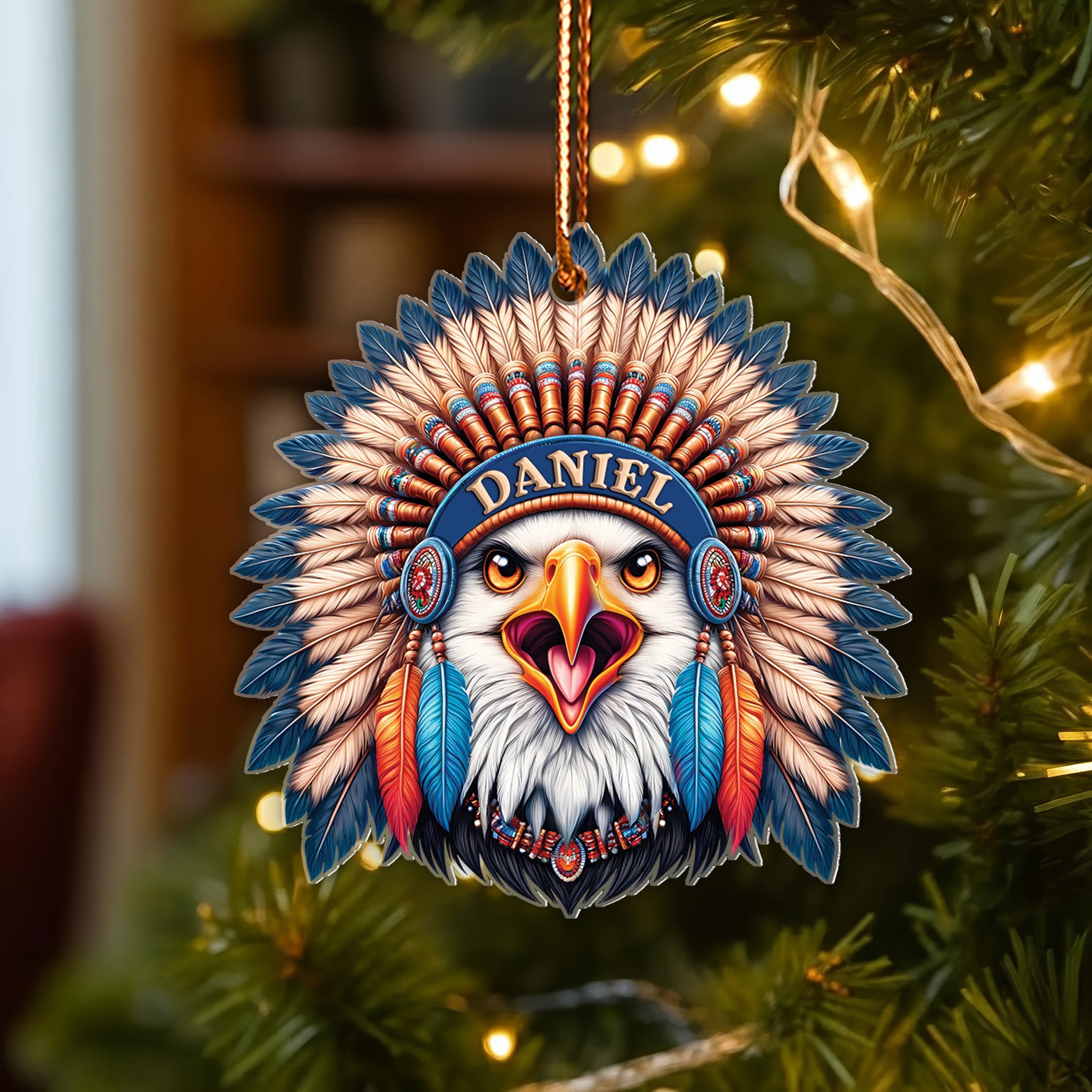 Eagle Spirit Ornament Native American Unique Christmas Gift Decor Flat Acrylic (Custom Name)