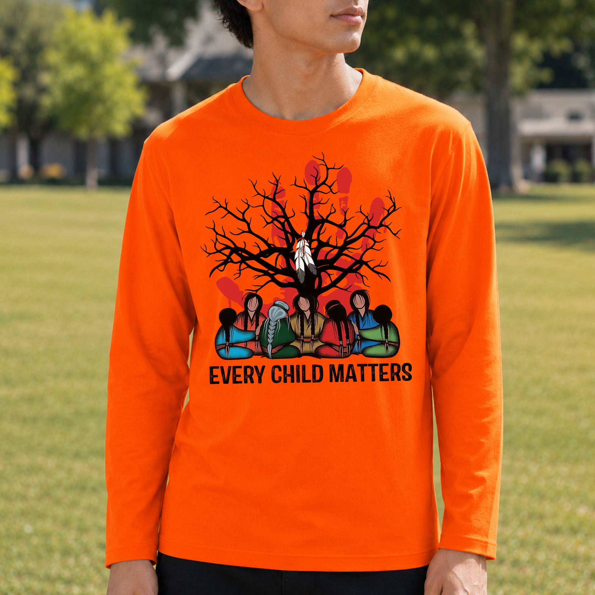 Every Child Matters Indigenous Roots Red Hand Design For Orange Shirt Day Unisex T-shirt/Hoodie/Sweatshirt