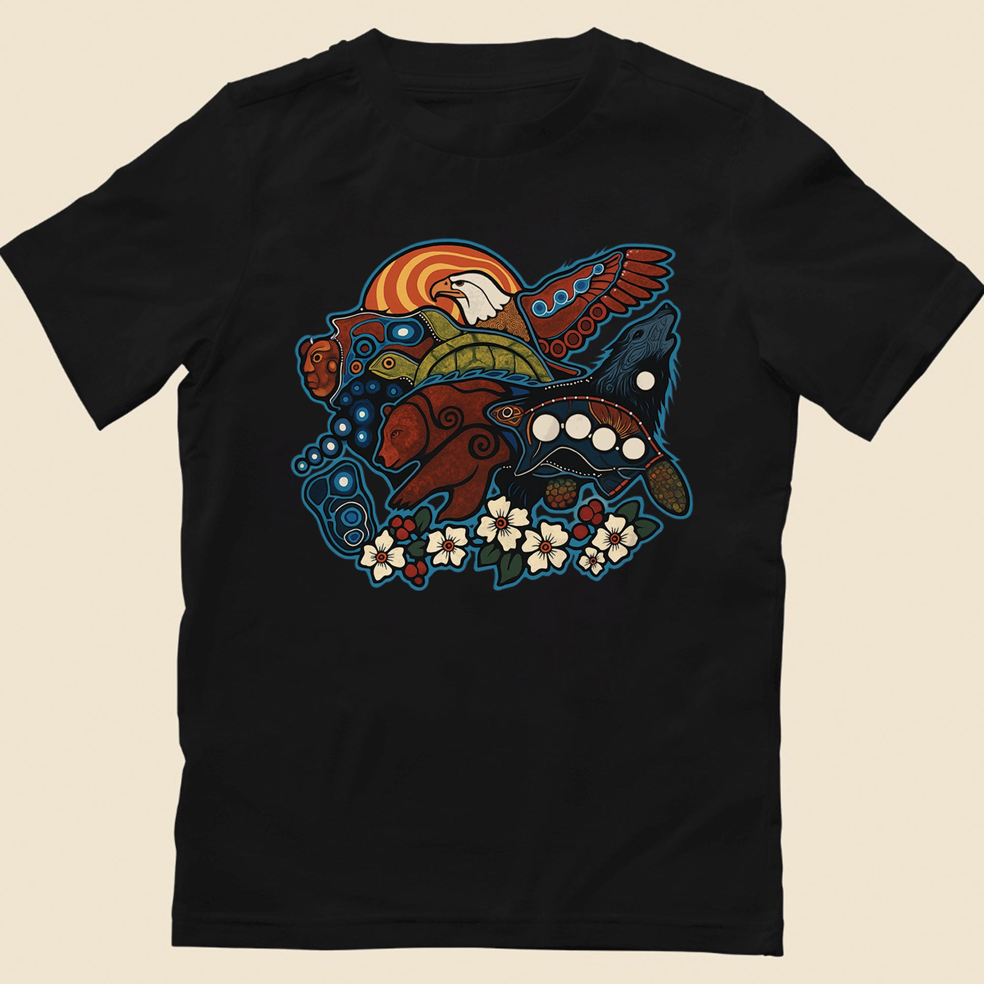 Seven Sacred Teachings Animal Native Wisdom Indigenous Culture Unisex T-Shirt/T-Shirt V-Neck/Hoodie/Sweatshirt