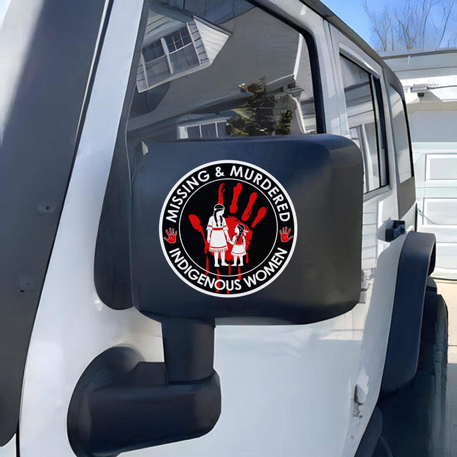 Missing & Murdered Indigenous Women Decal - Red Hand Symbol