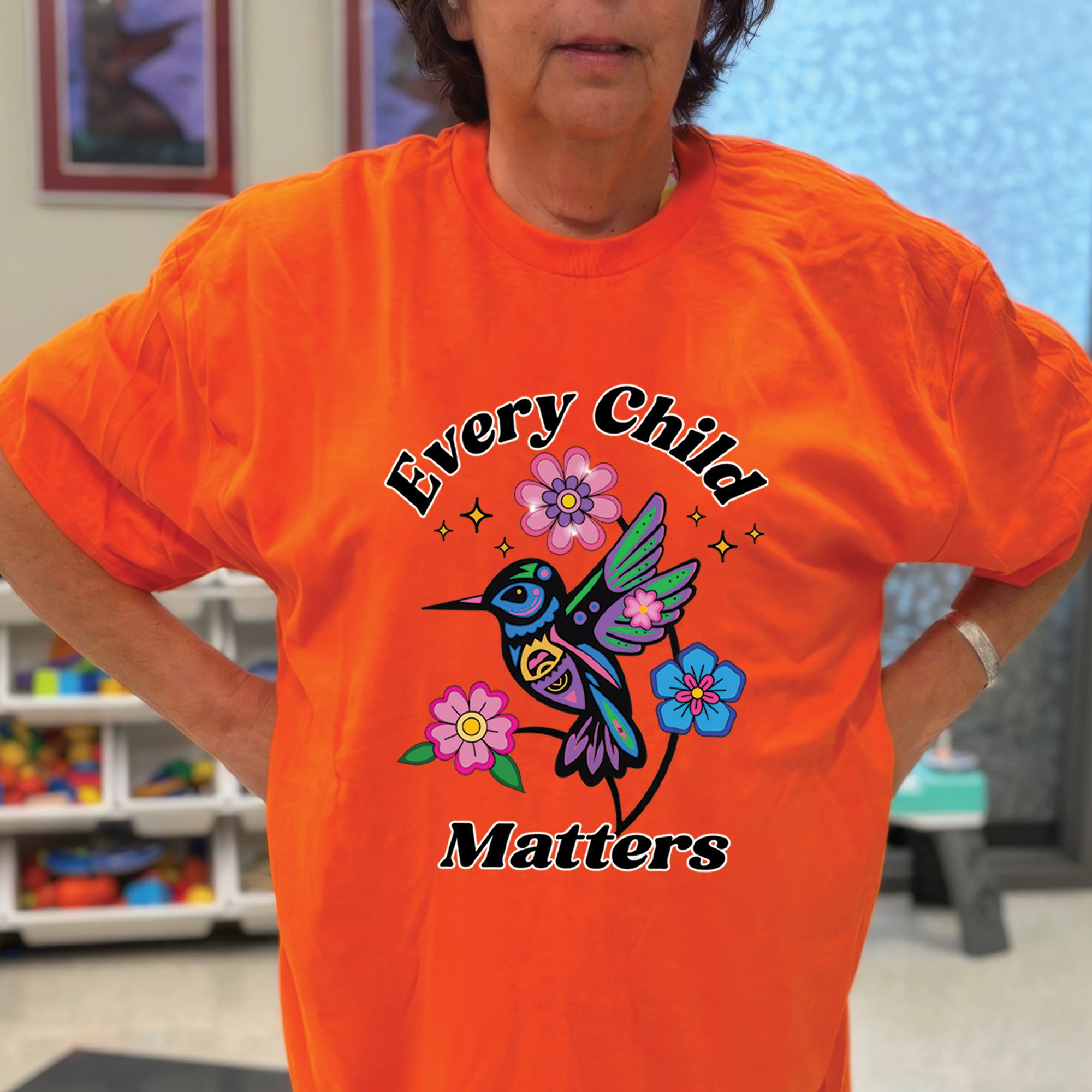 Every Child Matters Hummingbird Orange Native American Unisex T-Shirt/Hoodie/Sweatshirt