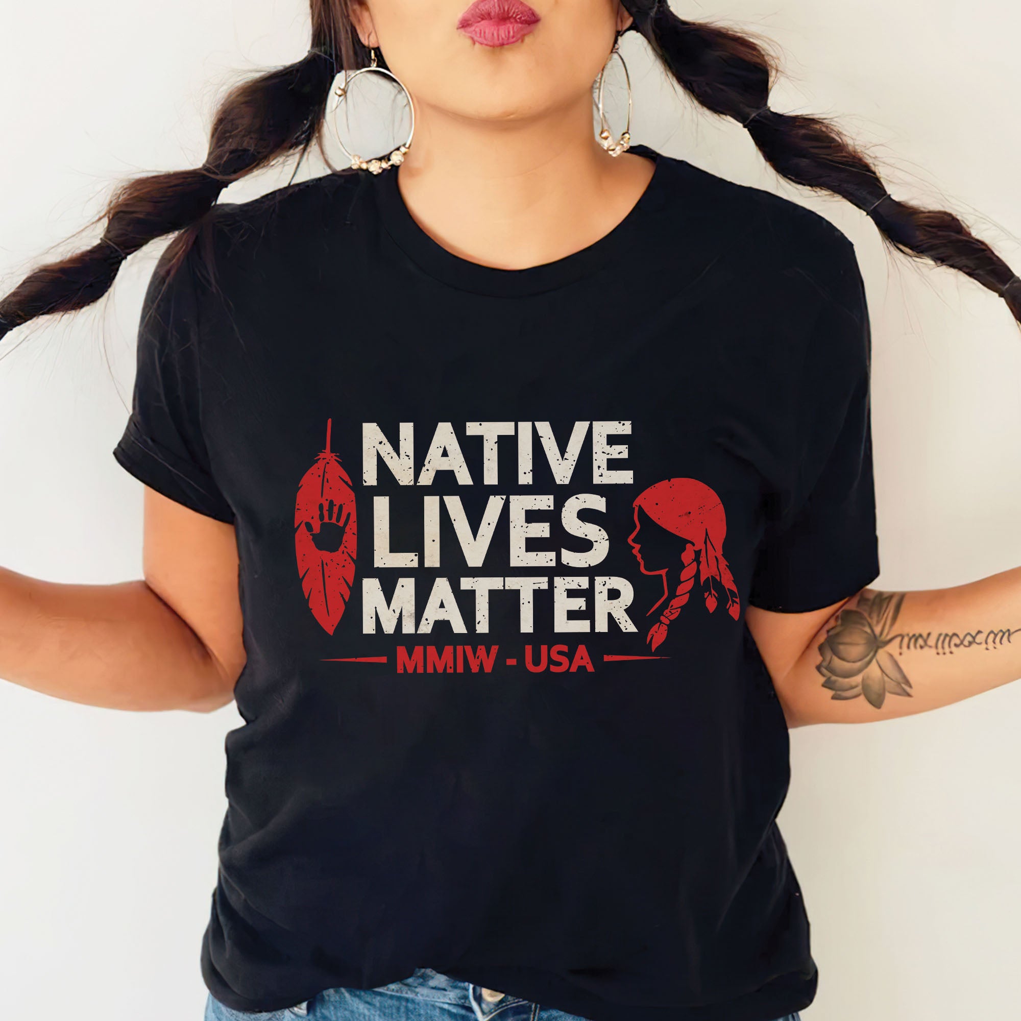 Native Lives Matter Indigenous Awareness MMIW USA Unisex T-shirt/T-shirt V-Neck/Hoodie/Sweatshirt