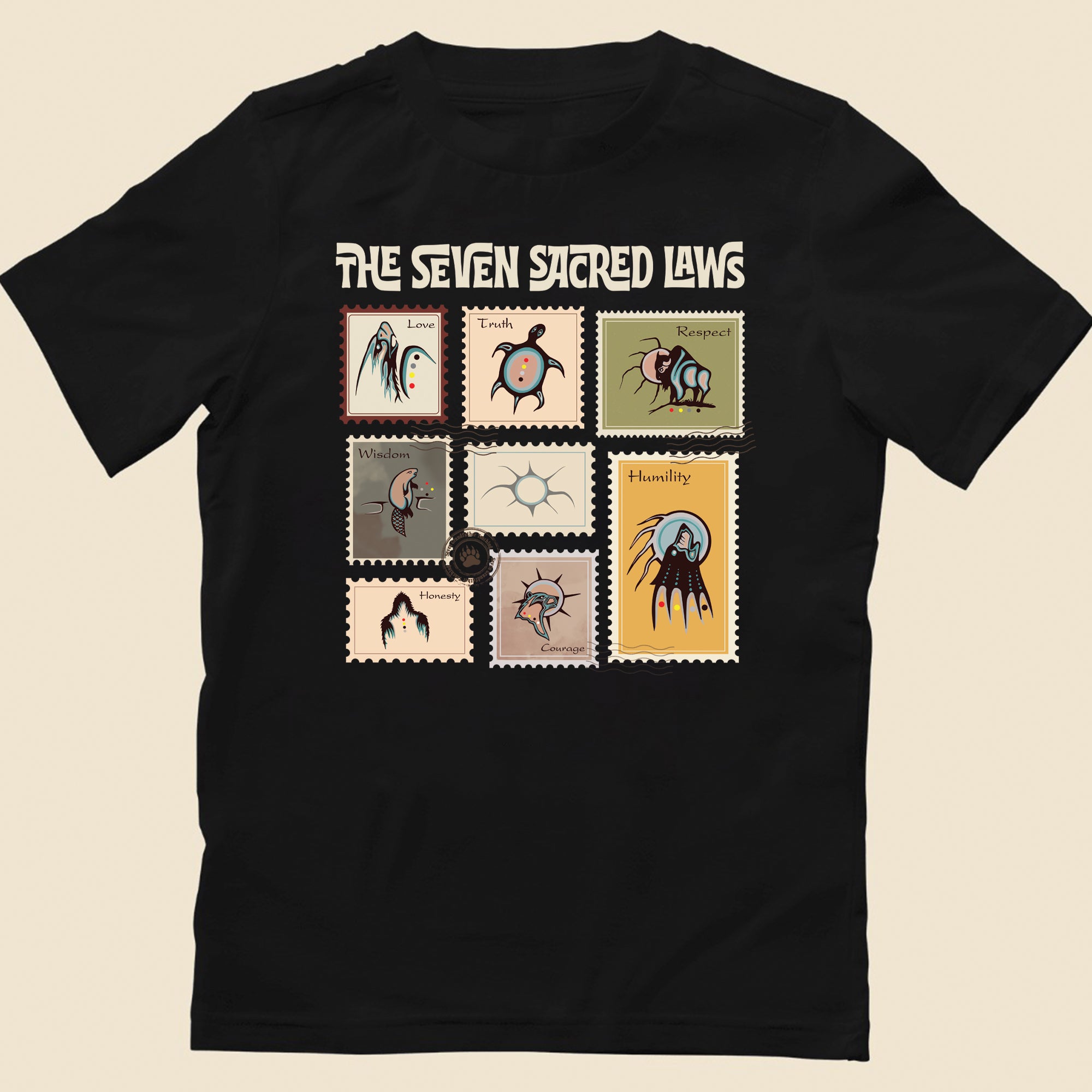 The Seven Sacred Laws Native American Indigenous Culture Unisex T-Shirt/T-Shirt V-Neck/Hoodie/Sweatshirt 187