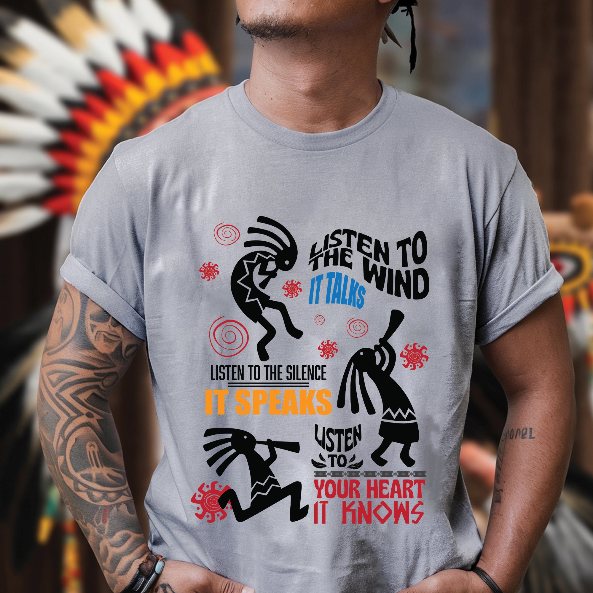 Listen to the Wind It Talks Native American Indigenous Spiritual Unisex T-shirt/T-shirt V-neck/Hoodie/Sweatshirt