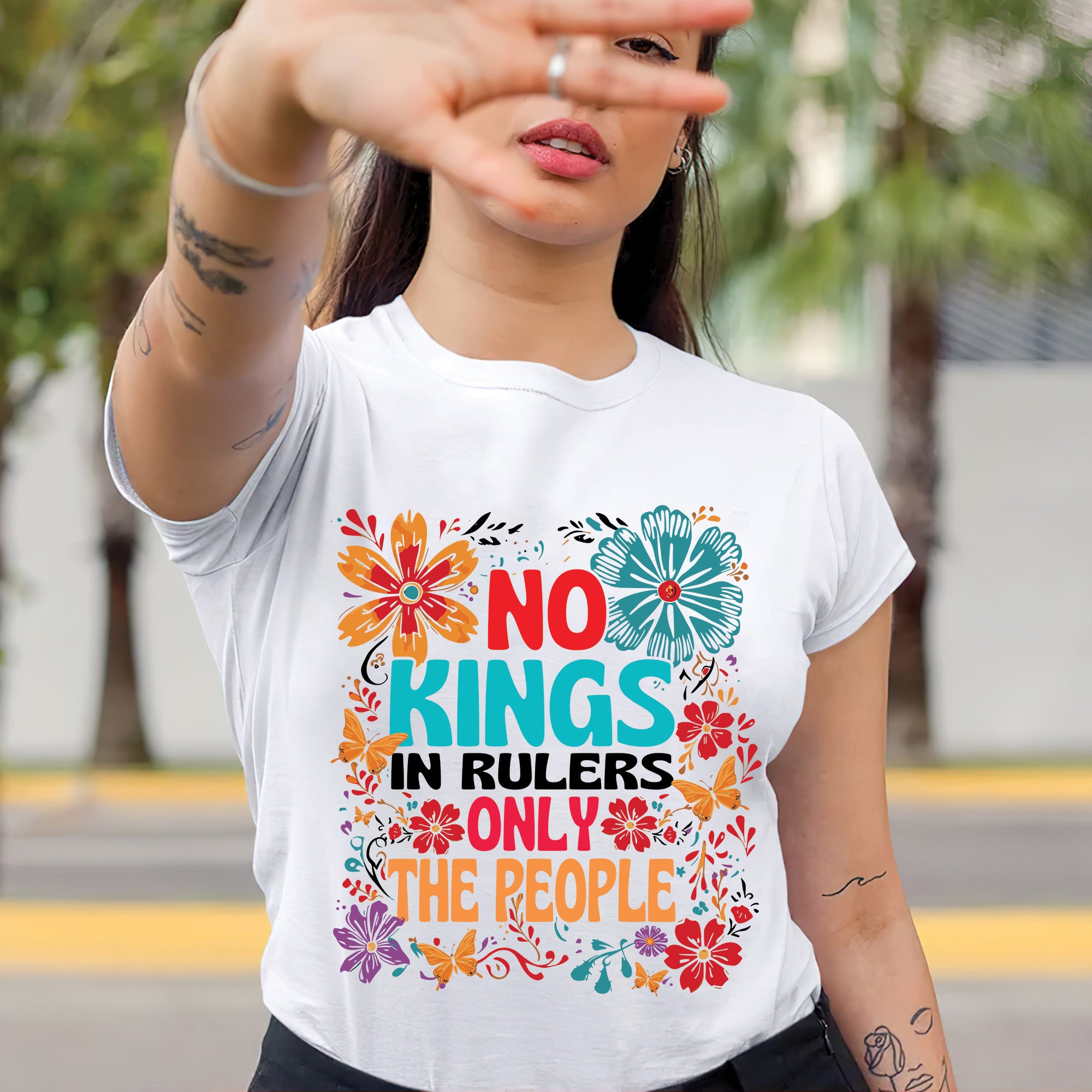 No Kings In Rulers Only The People Unisex T-Shirt/T-Shirt V-Neck/Hoodie/Sweatshirt