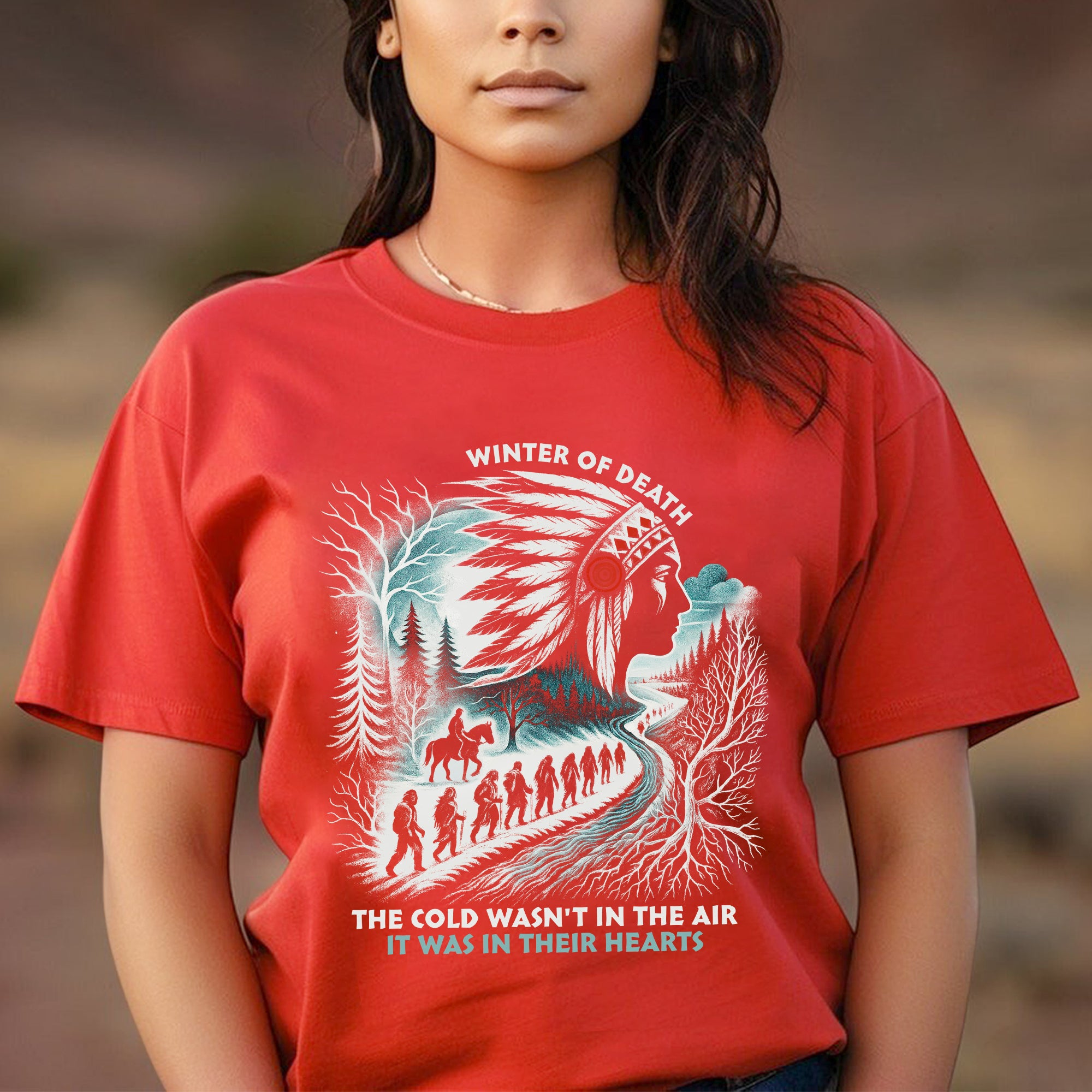 Winter of Death – Native Spirit - Unisex T-Shirt/T-Shirt V-Neck/Hoodie/Sweatshirt