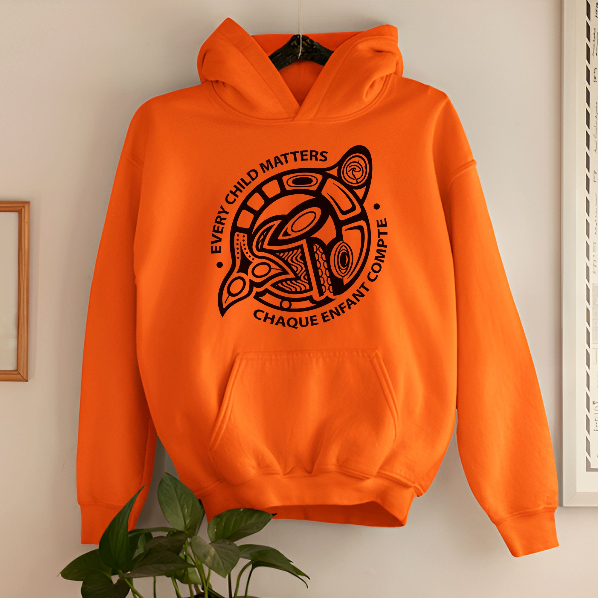 Every Child Matters Chaque Enfant Compte – Indigenous Turtle Orange Shirt Day Unisex T-shirt/Hoodie/Sweatshirt