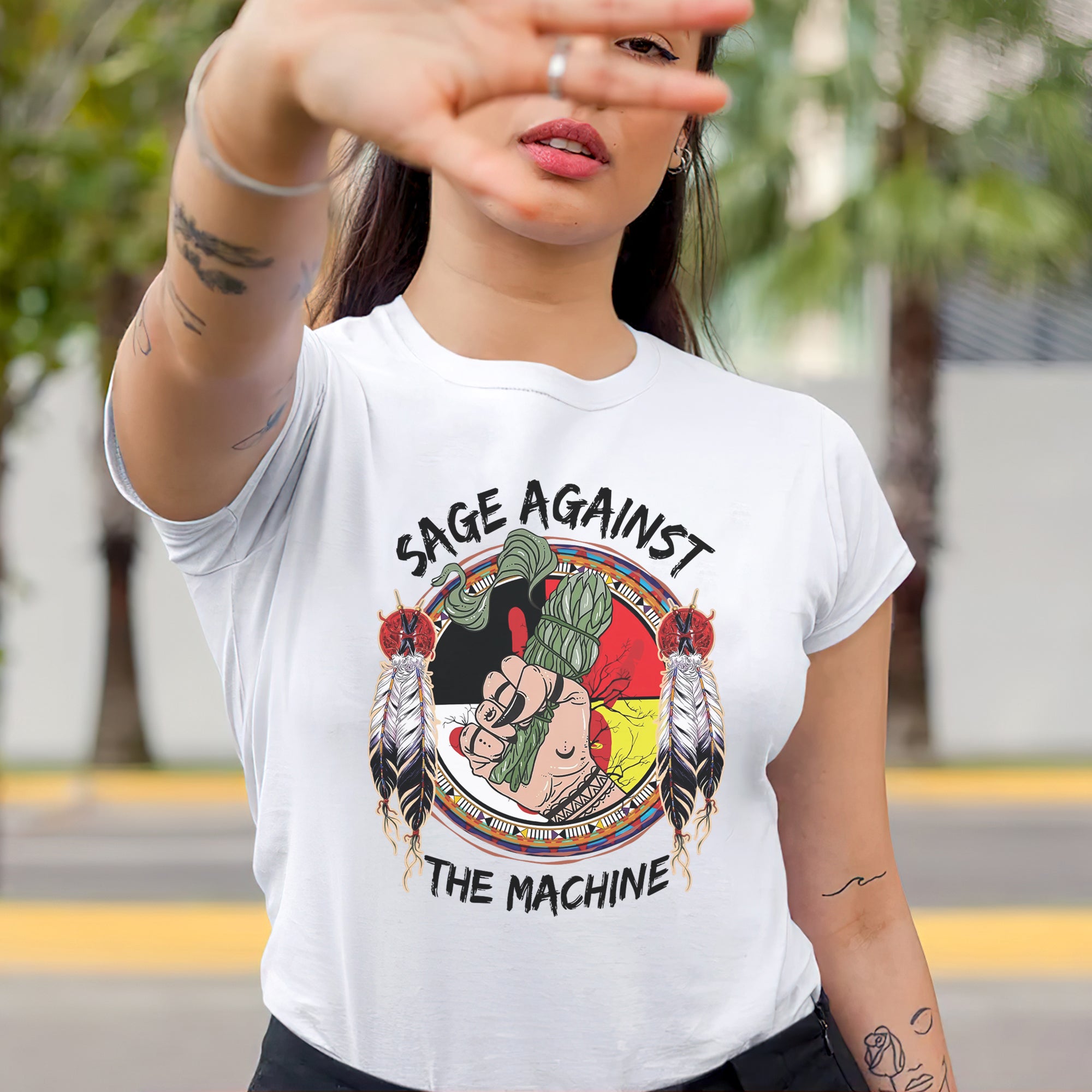 Sage Against The Machine Unisex T-Shirt/T-Shirt V-Neck/Hoodie/Sweatshirt