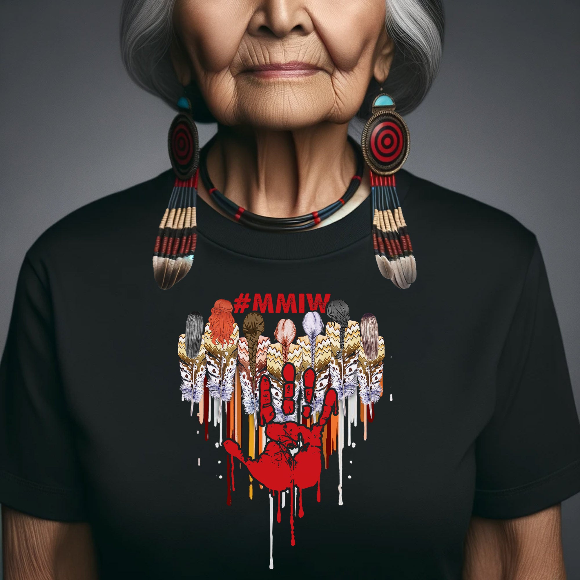 MMIW Women Heather Gray Hand Together Feather Heart Unisex T-Shirt/Hoodie/Sweatshirt