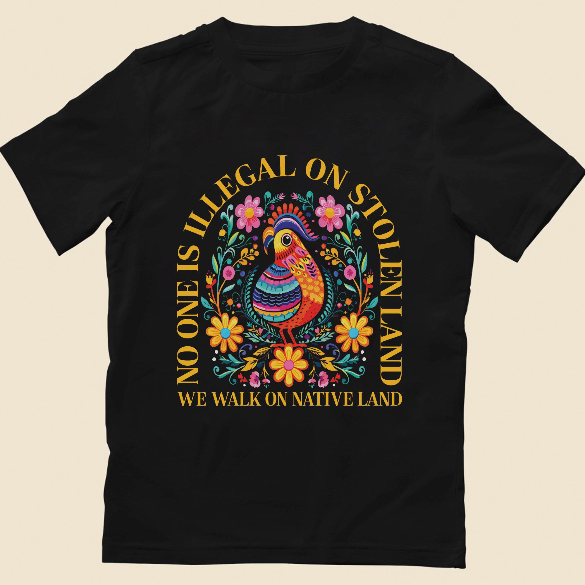 No One Is Illegal on Stolen Land We Walk on Native Land Unisex T-shirt/V-neck T-shirt/Hoodie/Sweatshirt N325