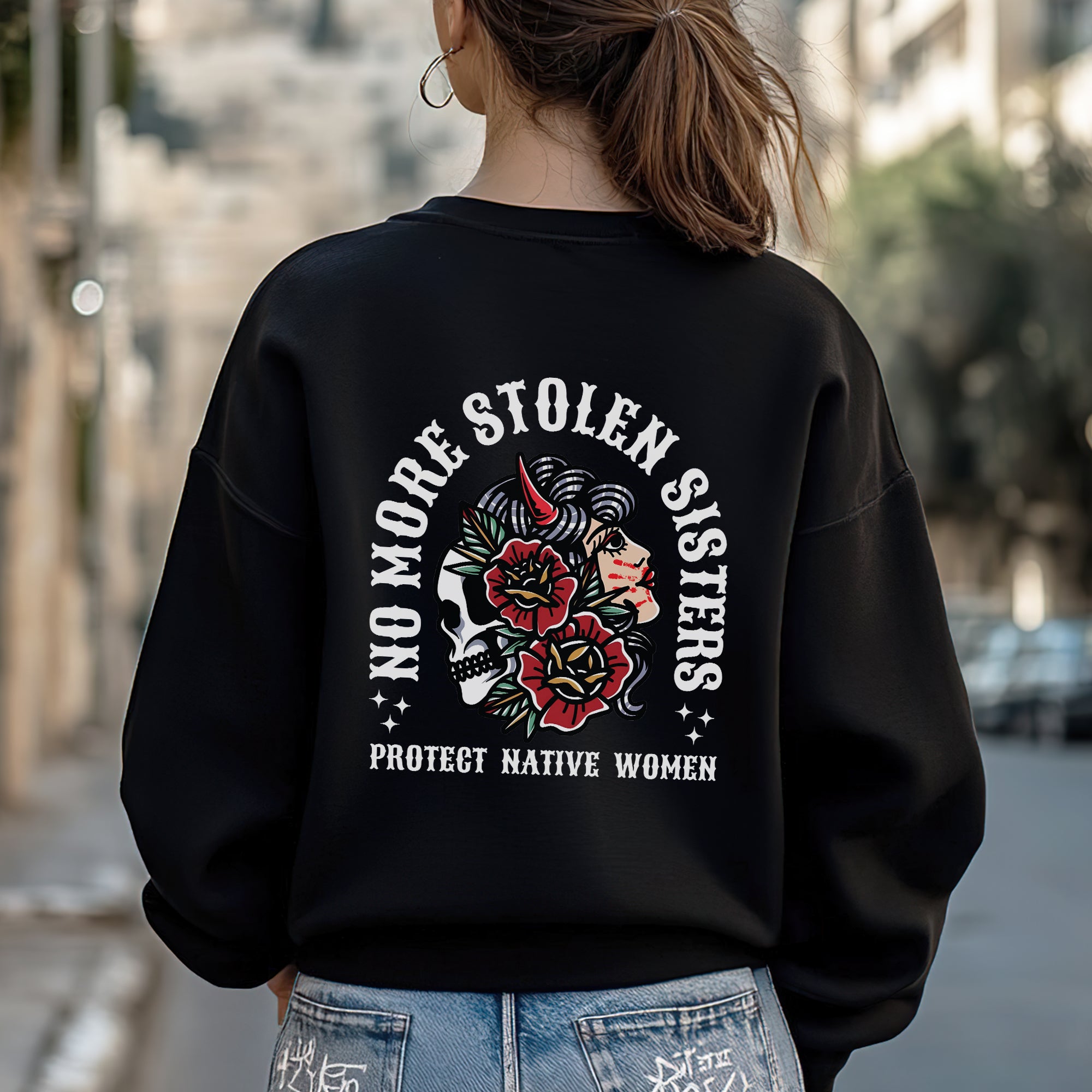 No More Stolen Sisters - Protect Native Women- Unisex T-Shirt/T-Shirt V-Neck/Hoodie/Sweatshirt - Two Sides