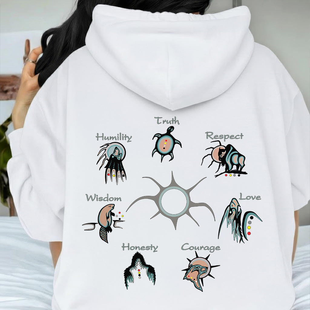 [Two Sides] The Seven Sacred Laws Native American Indigenous Culture Unisex Tank Top/Long Sleeve/Hoodie Zip
