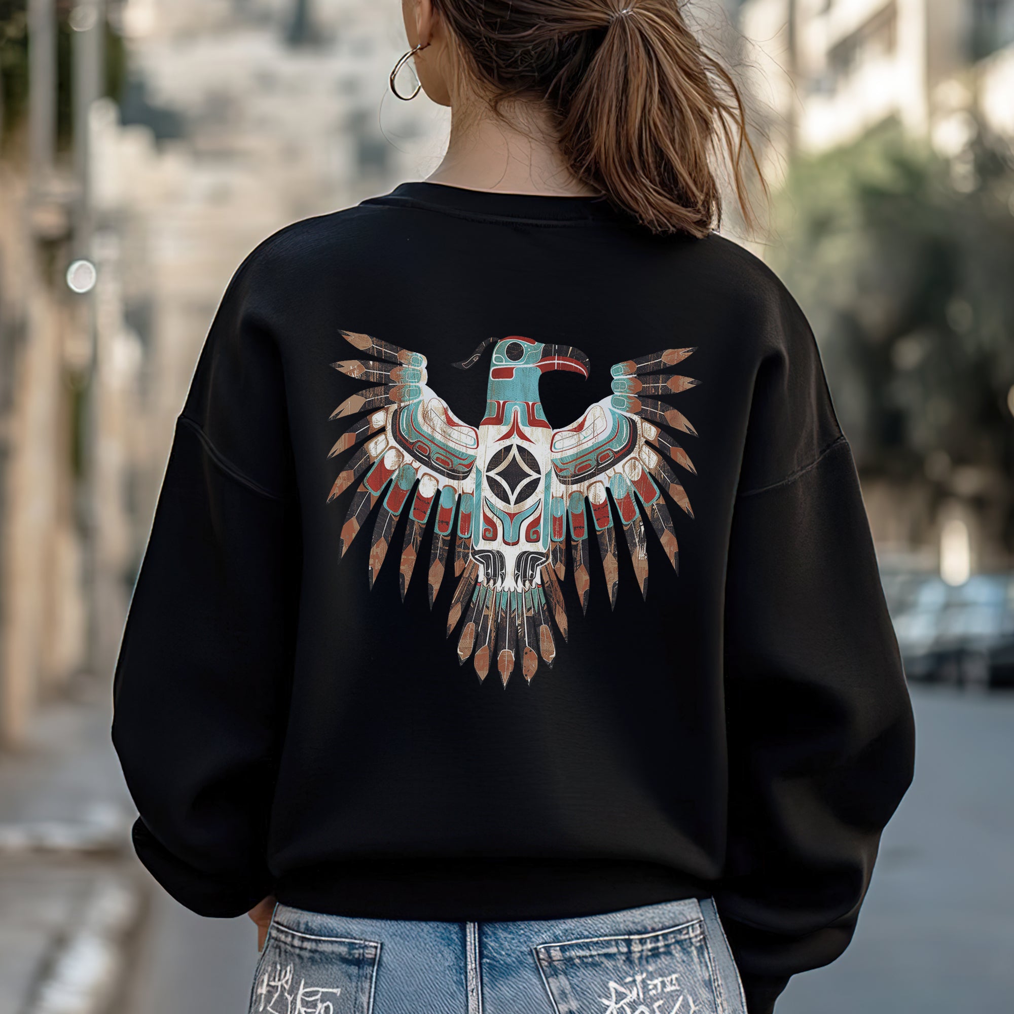 Thunderbird Eagle Tribal – Two Sides Print Native American Symbol Unisex T-Shirt/T-Shirt V-Neck/Hoodie/Sweatshirt