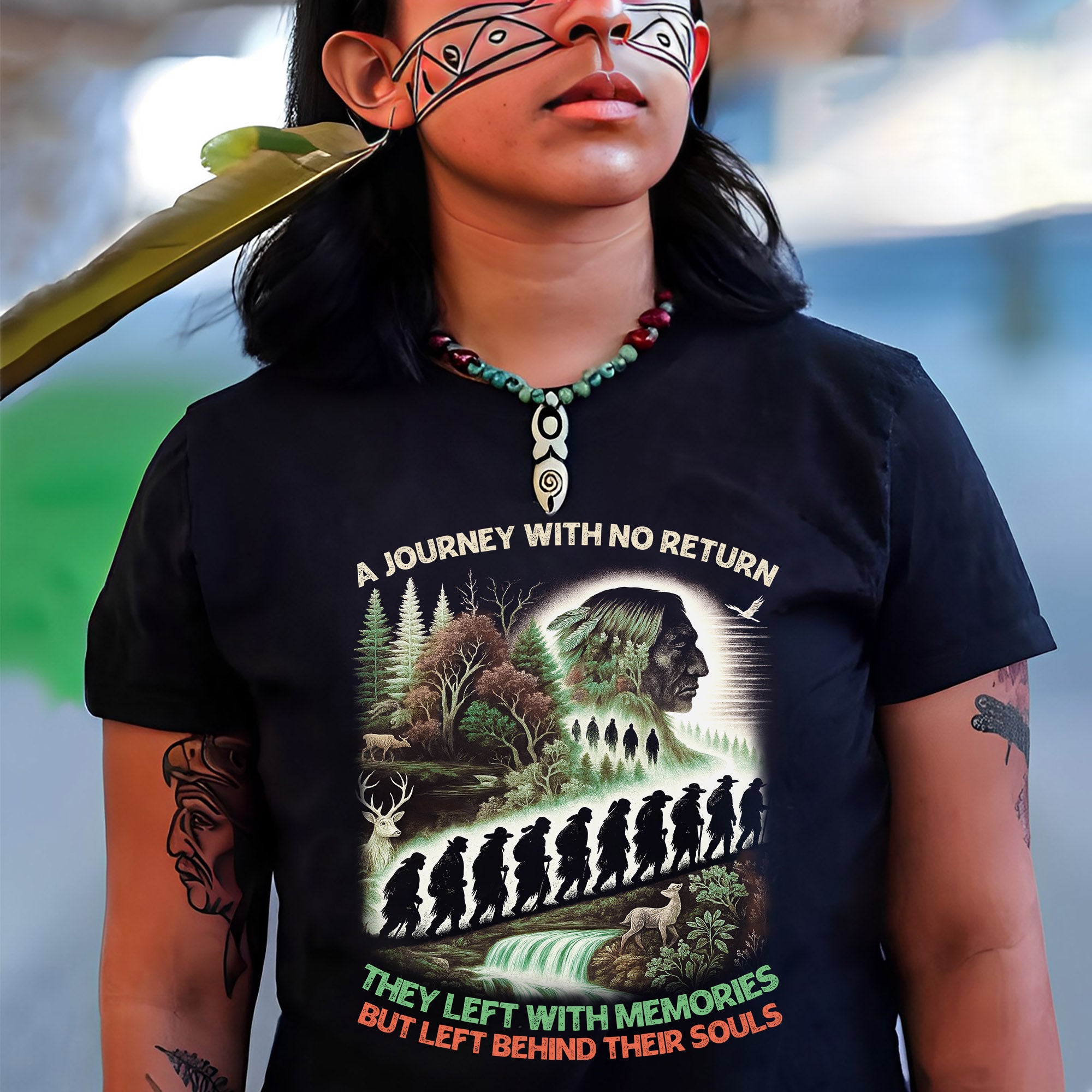 A Journey with No Return - Native Spirit Memorial - Unisex T-Shirt/T-Shirt V-Neck/Hoodie/Sweatshirt