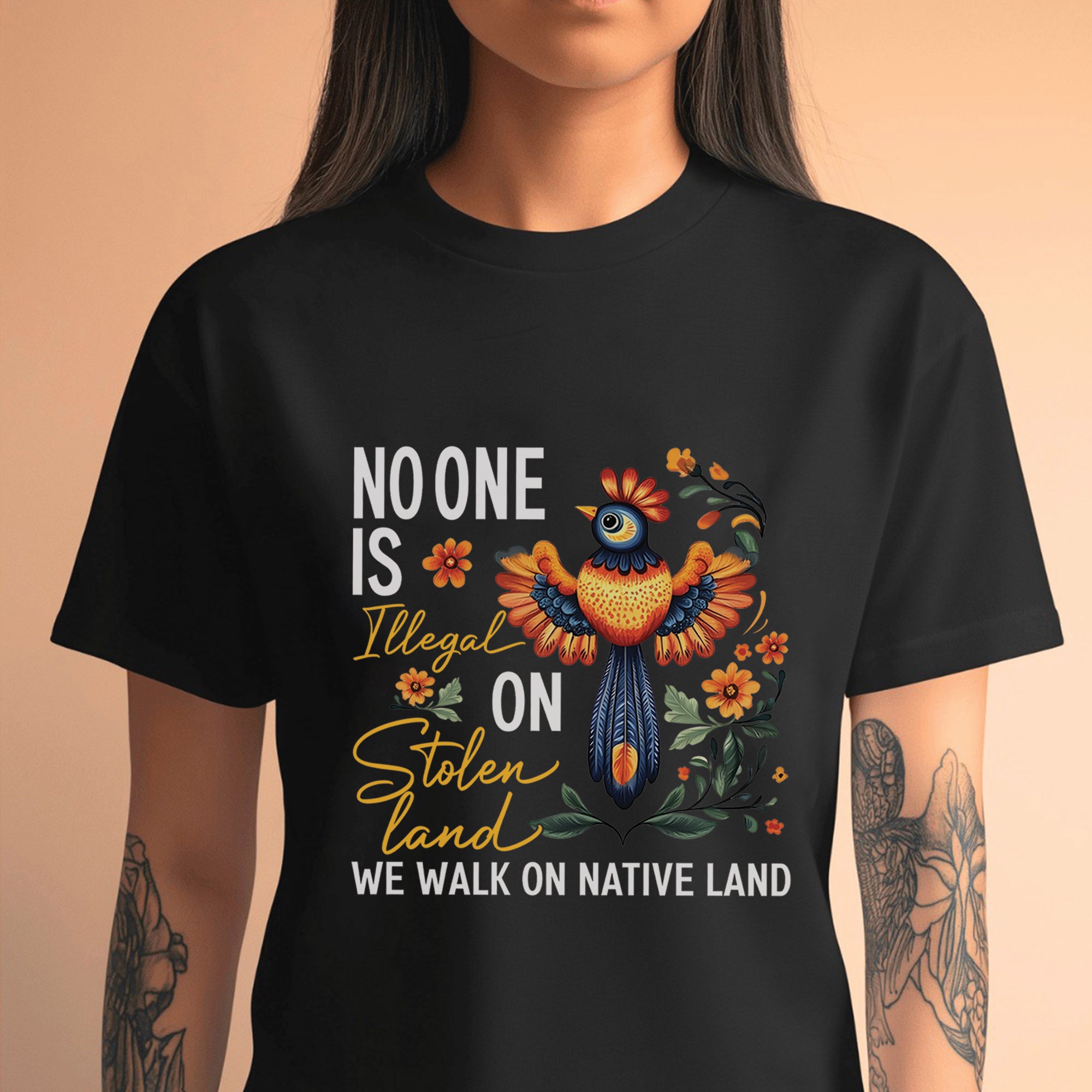 No One Is Illegal On Stolen Land - Unisex T-Shirt/T-Shirt V-Neck/Hoodie/Sweatshirt N57
