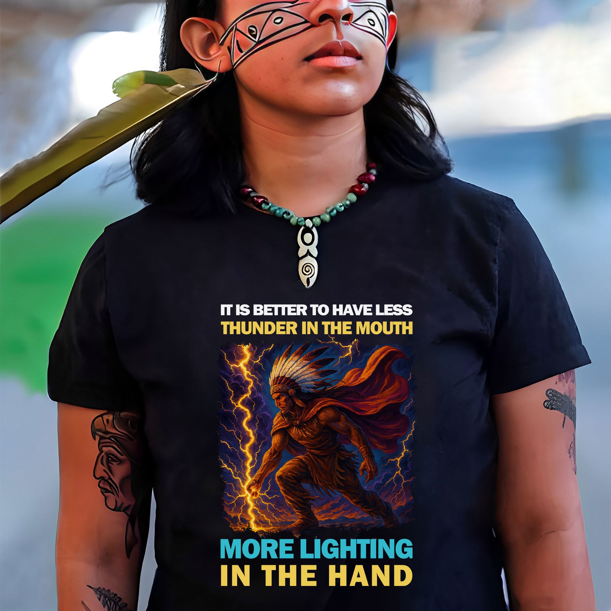 It Is Better To Have Less Thunder In The Mouth More Lighting In The Hand – Unisex T-Shirt/T-Shirt V-Neck/Hoodie/Sweatshirt