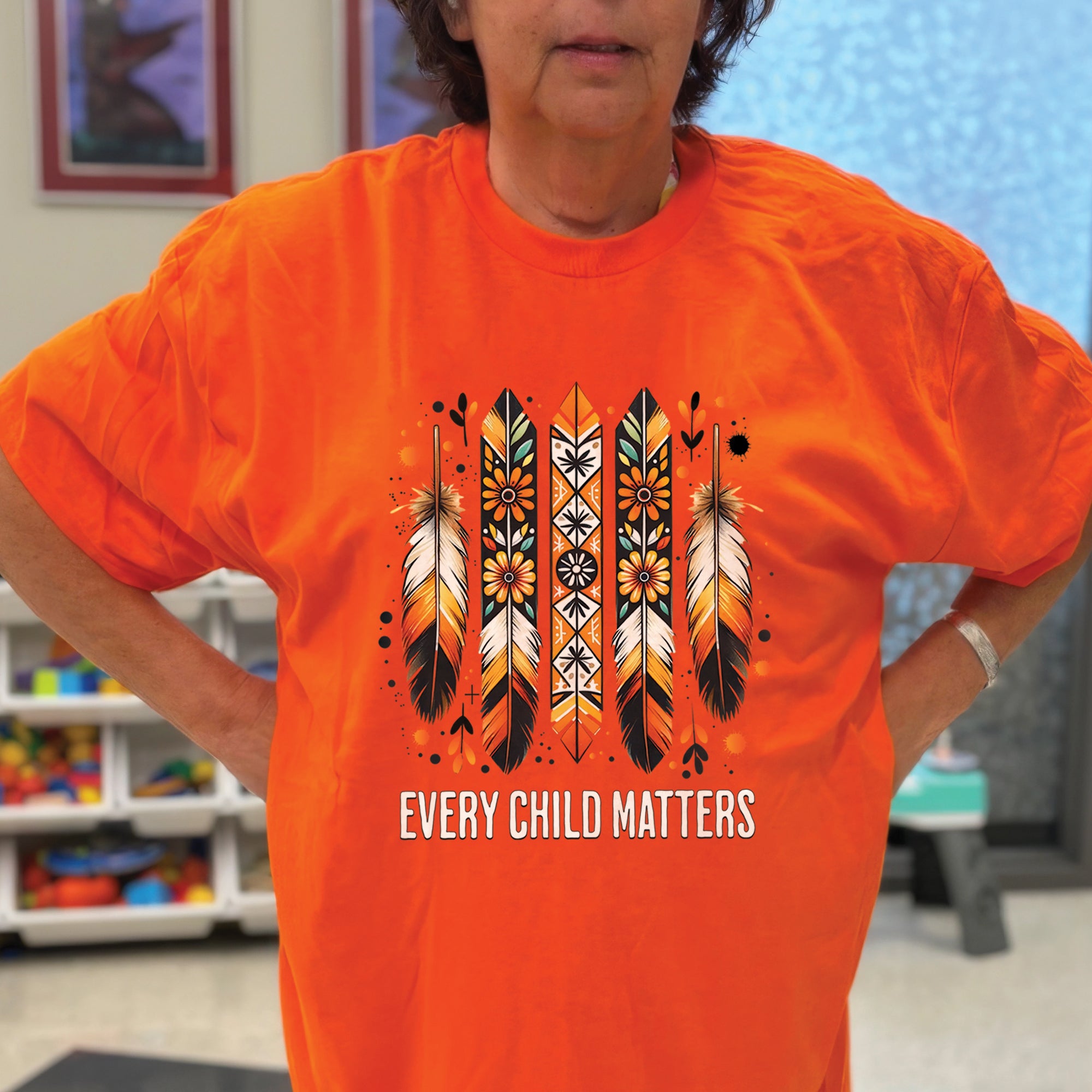 Every Child Matters Orange Native American Feather Unisex T-Shirt/Hoodie/Sweatshirt