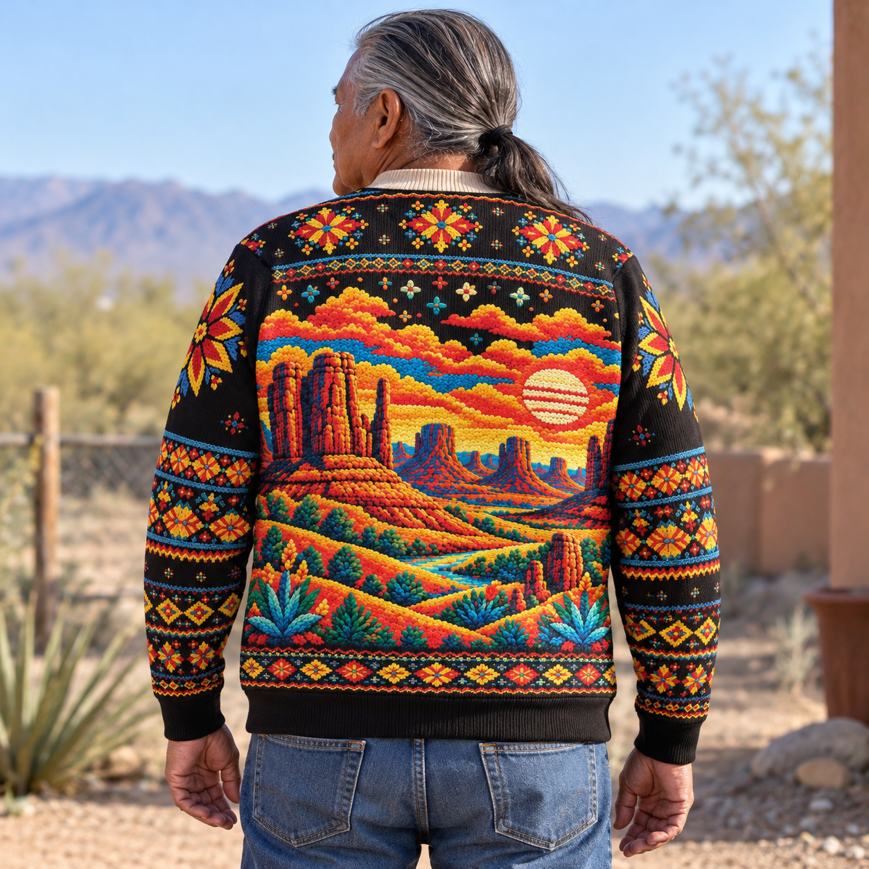 No One Is Illegal On Stolen Land Ugly Sweatshirt Style 2 - Native American Ugly Sweatshirt Unisex