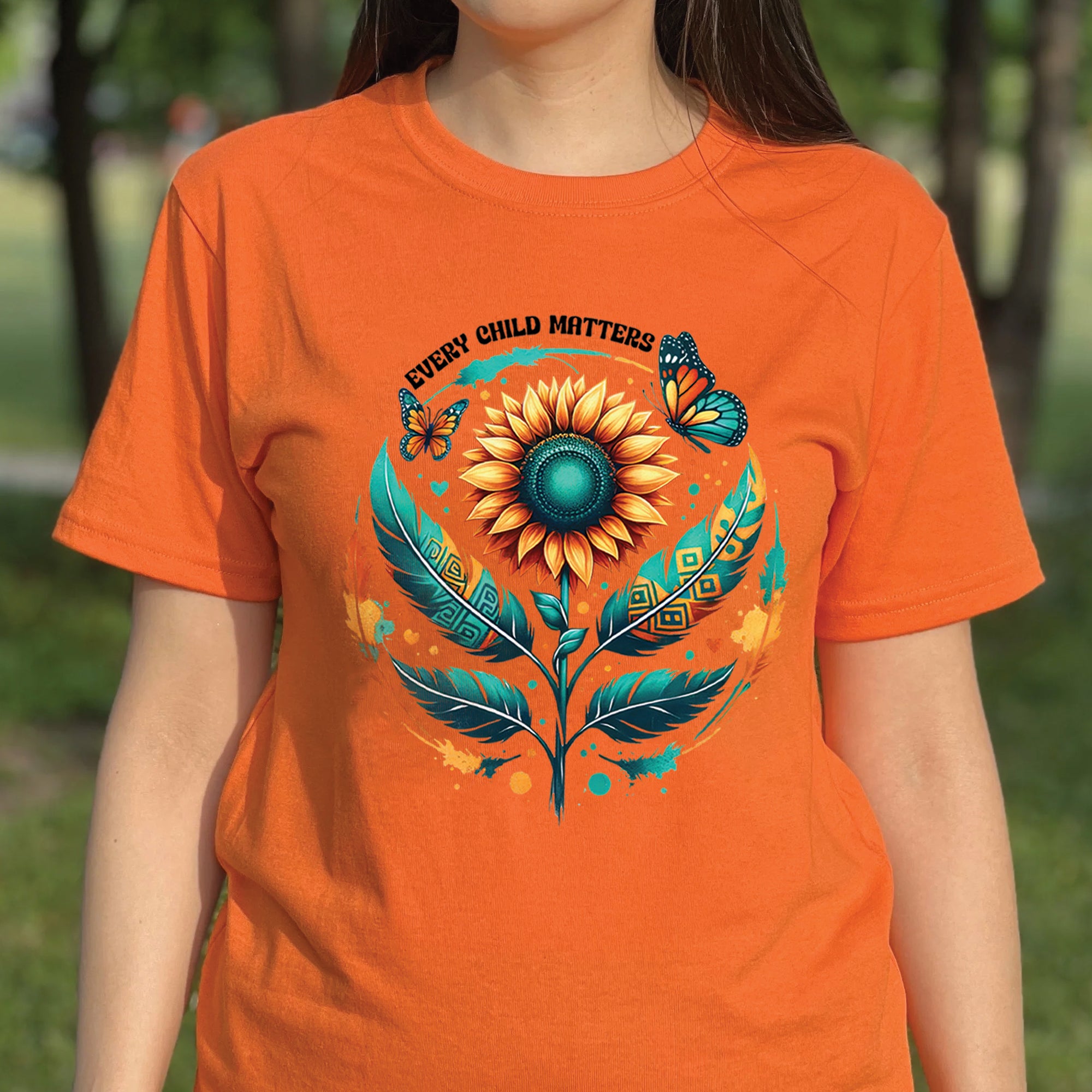 Every Child Matters Sunflower Orange Native American Unisex T-Shirt/Hoodie/Sweatshirt