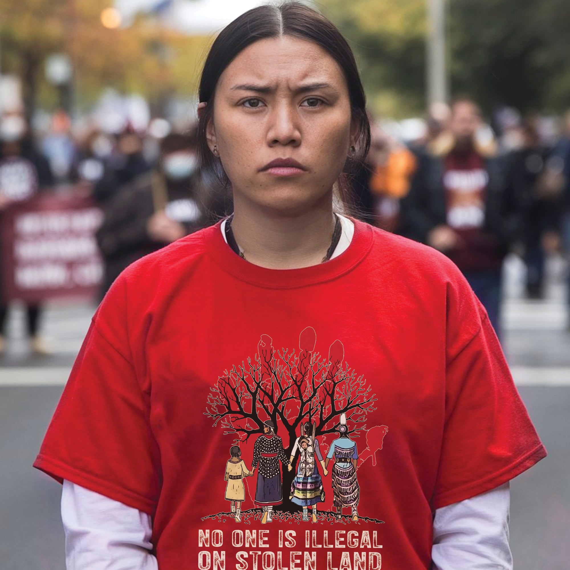 No One Is Illegal On Stolen Land - Unisex T-Shirt/T-Shirt V-Neck/Hoodie/Sweatshirt N59