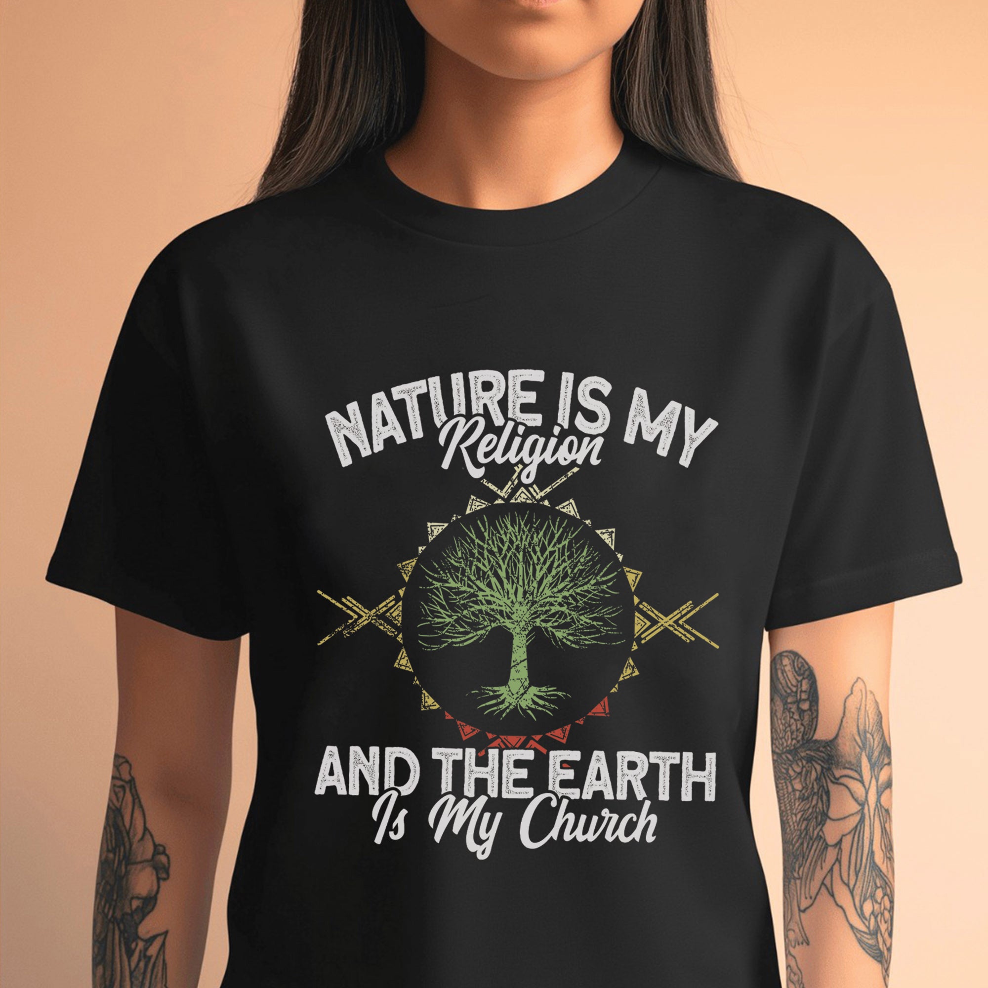 Nature Is My Religion And The Earth Is My Church Unisex T-Shirt/T-Shirt V-Neck/Hoodie/Sweatshirt - N33
