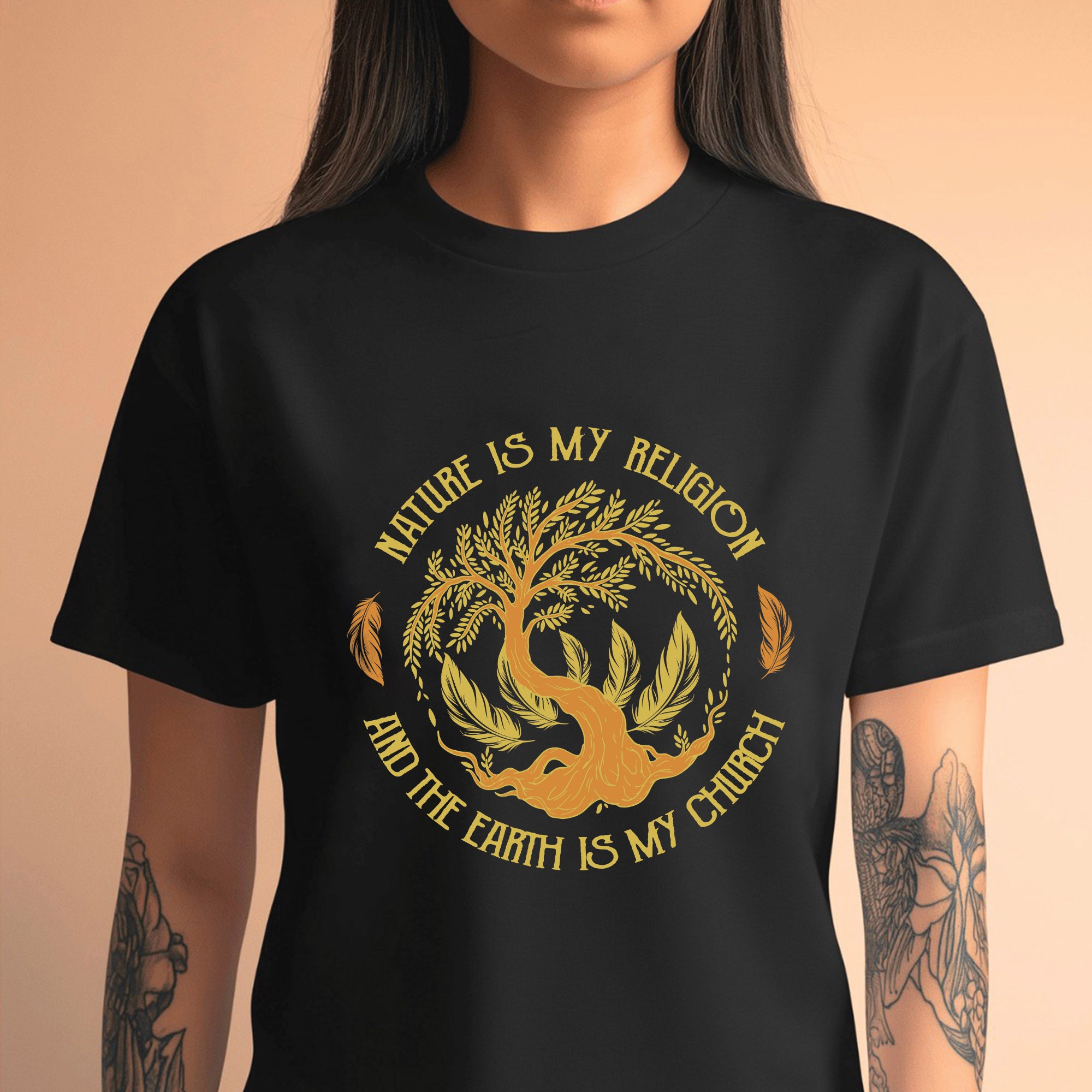 Nature Is My Religion And The Earth Is My Church Unisex T-Shirt/T-Shirt V-Neck/Hoodie/Sweatshirt - N35