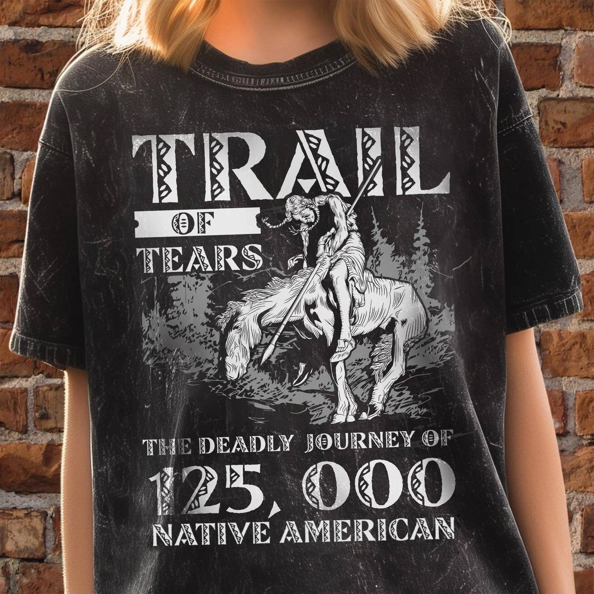 Trail of Tears Unisex Mineral Washed T-Shirt