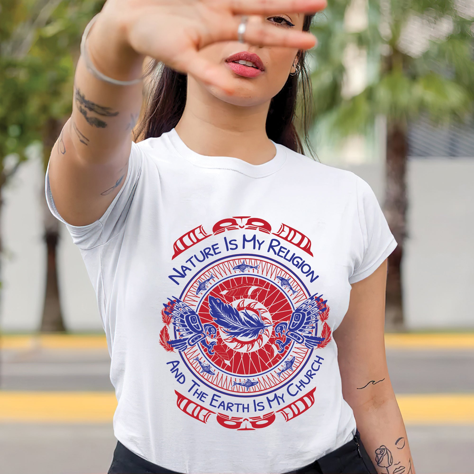 Nature Is My Religion And The Earth Is My Church Unisex T-Shirt/T-Shirt V-Neck/Hoodie/Sweatshirt - N65