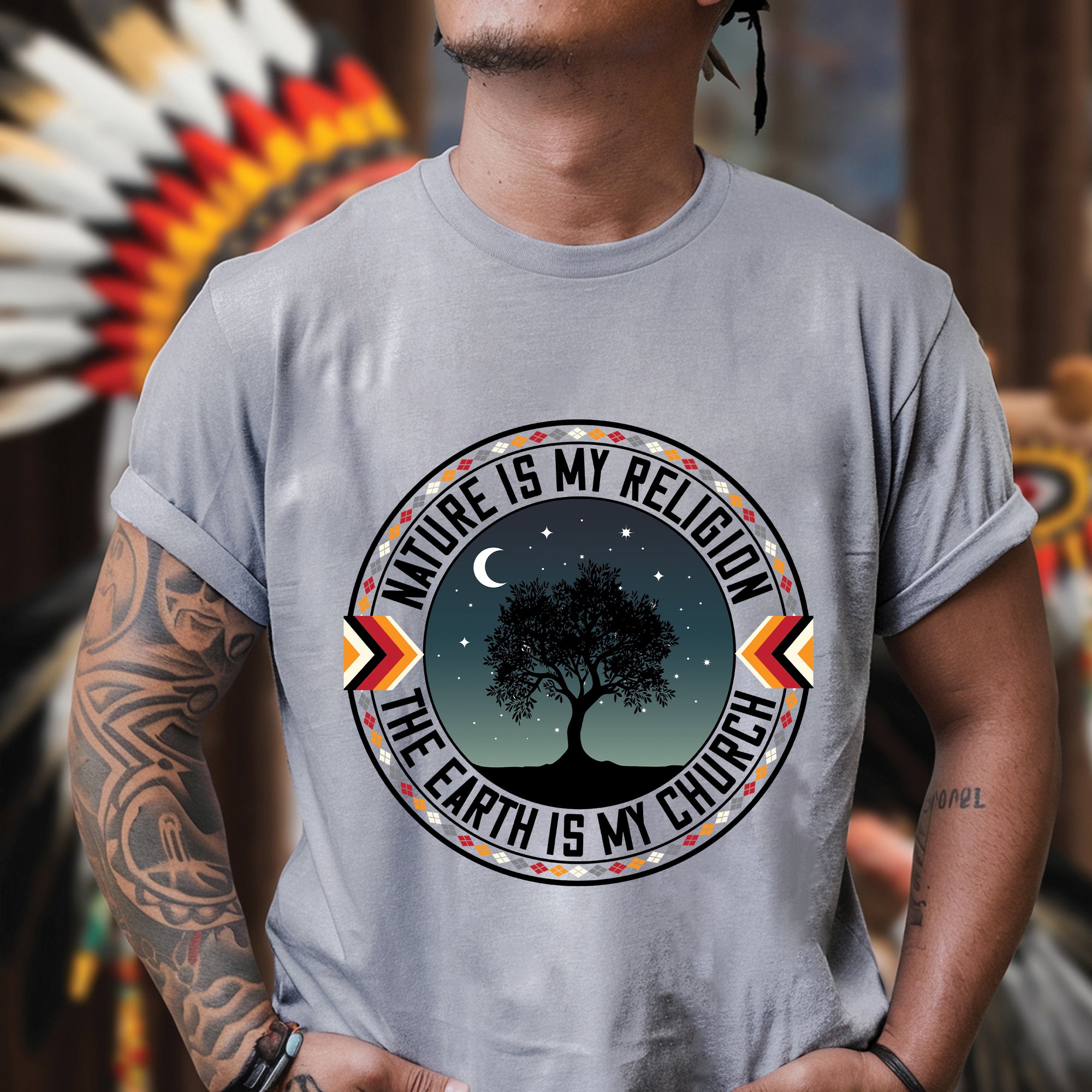 Nature Is My Religion And The Earth Is My Church Unisex T-Shirt/T-Shirt V-Neck/Hoodie/Sweatshirt - N66