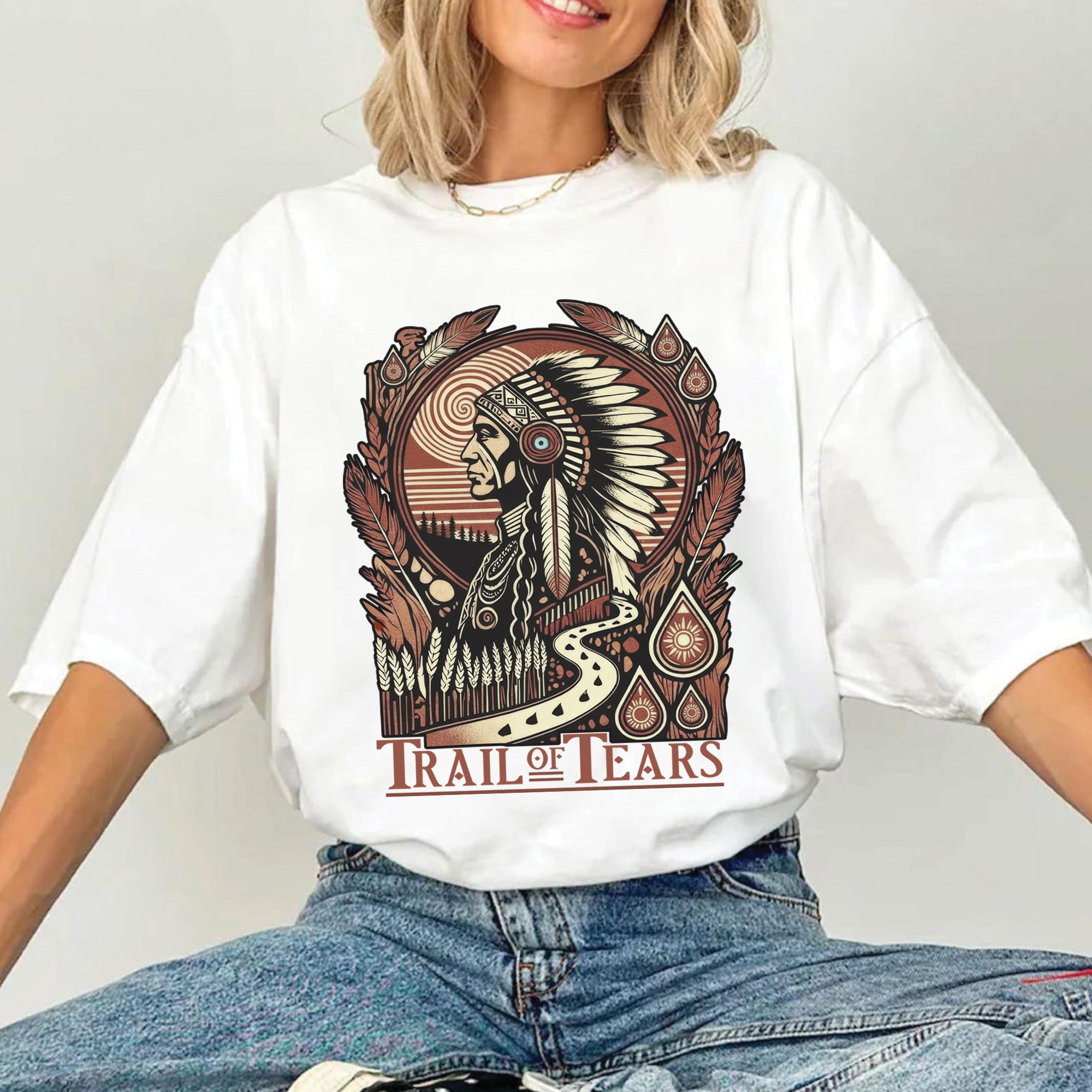 Trail of Tears The Deadly Journey Unisex T-Shirt/T-Shirt V-Neck/Hoodie/Sweatshirt N18