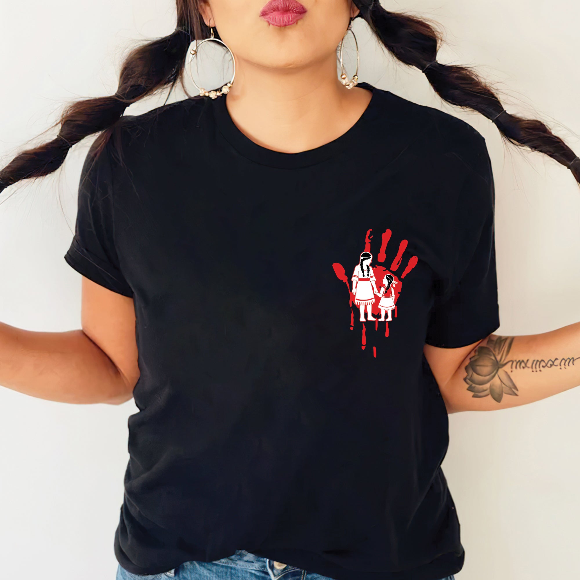 [Two Sides] Missing and Murdered Indigenous Women Unisex T-shirt/T-shirt V-Neck/Hoodie/Sweatshirt - N396