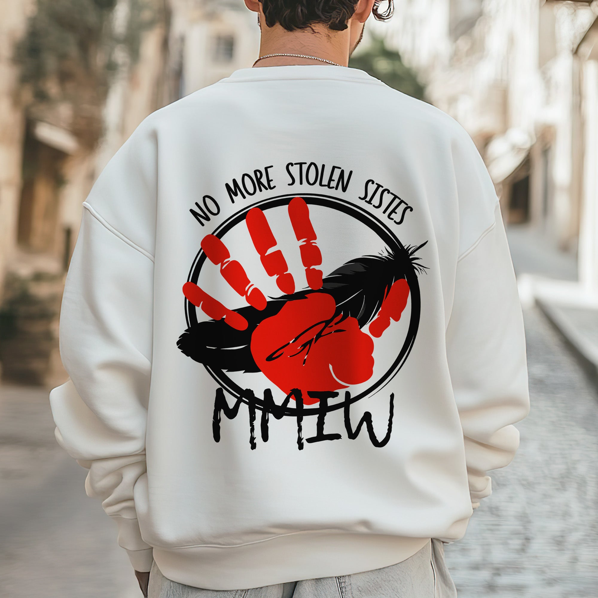 No More Stolen Sisters MMIW Native Women Awareness Unisex T-shirt/T-shirt V-Neck/Hoodie/Sweatshirt-Two Sides