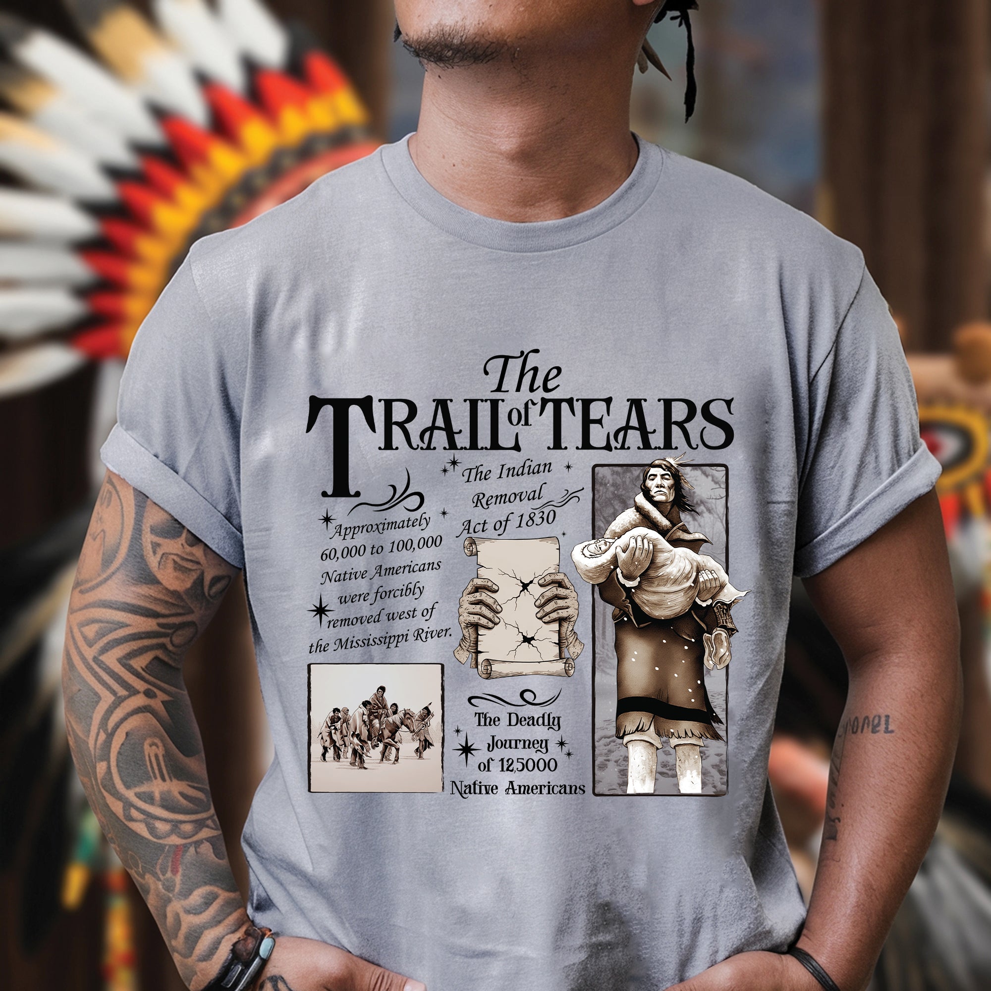 Trail of Tears – The Legacy of Resilience Unisex T-Shirt/T-Shirt V-Neck/Hoodie/Sweatshirt