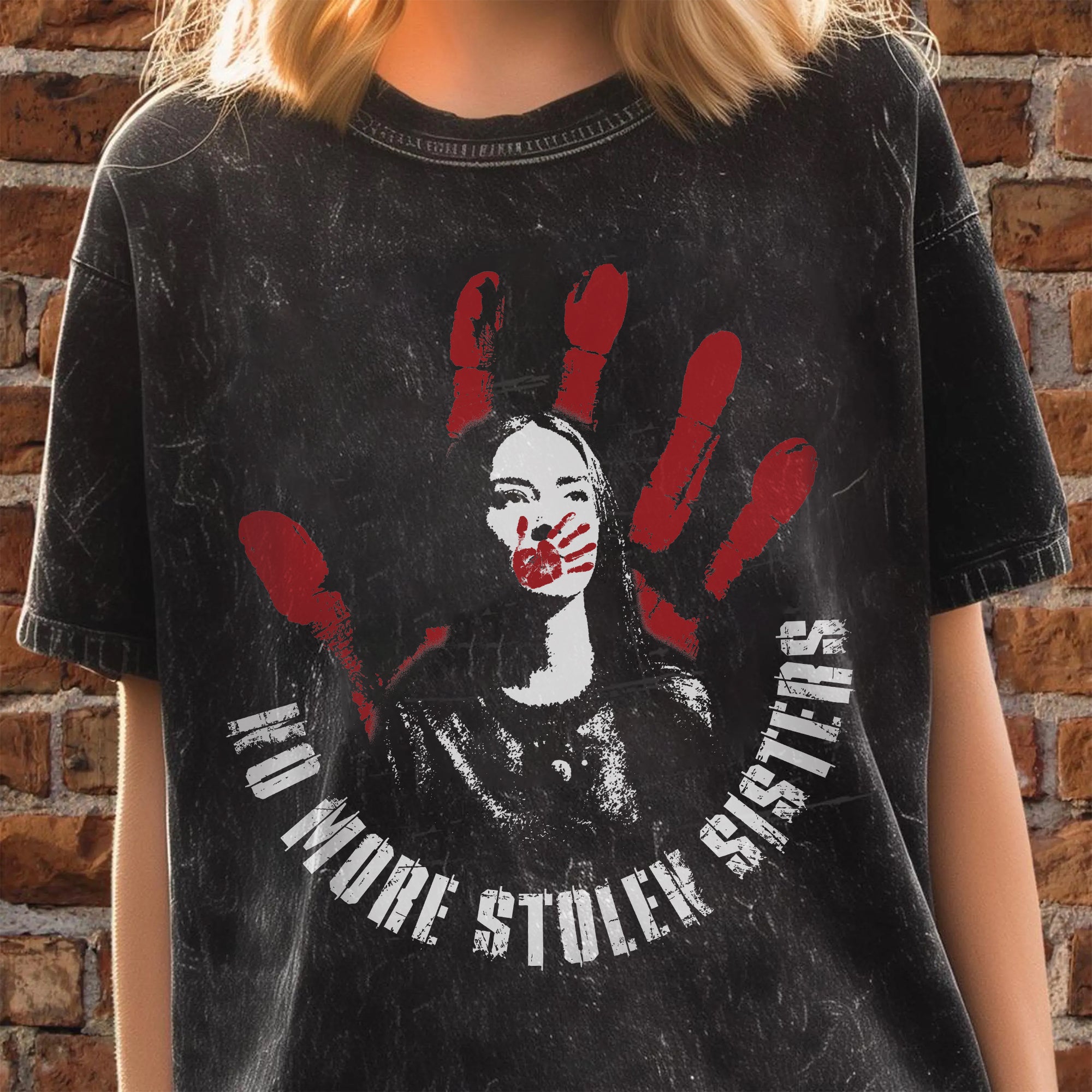 No More Stolen Sisters Unisex Mineral Washed T-Shirt