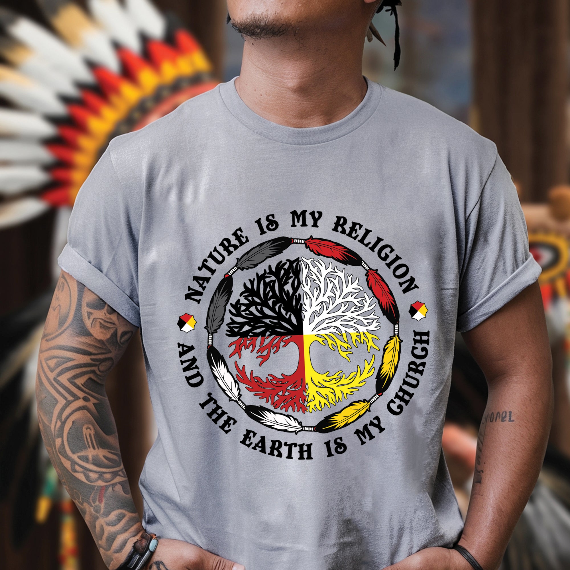 Nature Is My Religion And The Earth Is My Church Unisex T-Shirt/T-Shirt V-Neck/Hoodie/Sweatshirt - N37