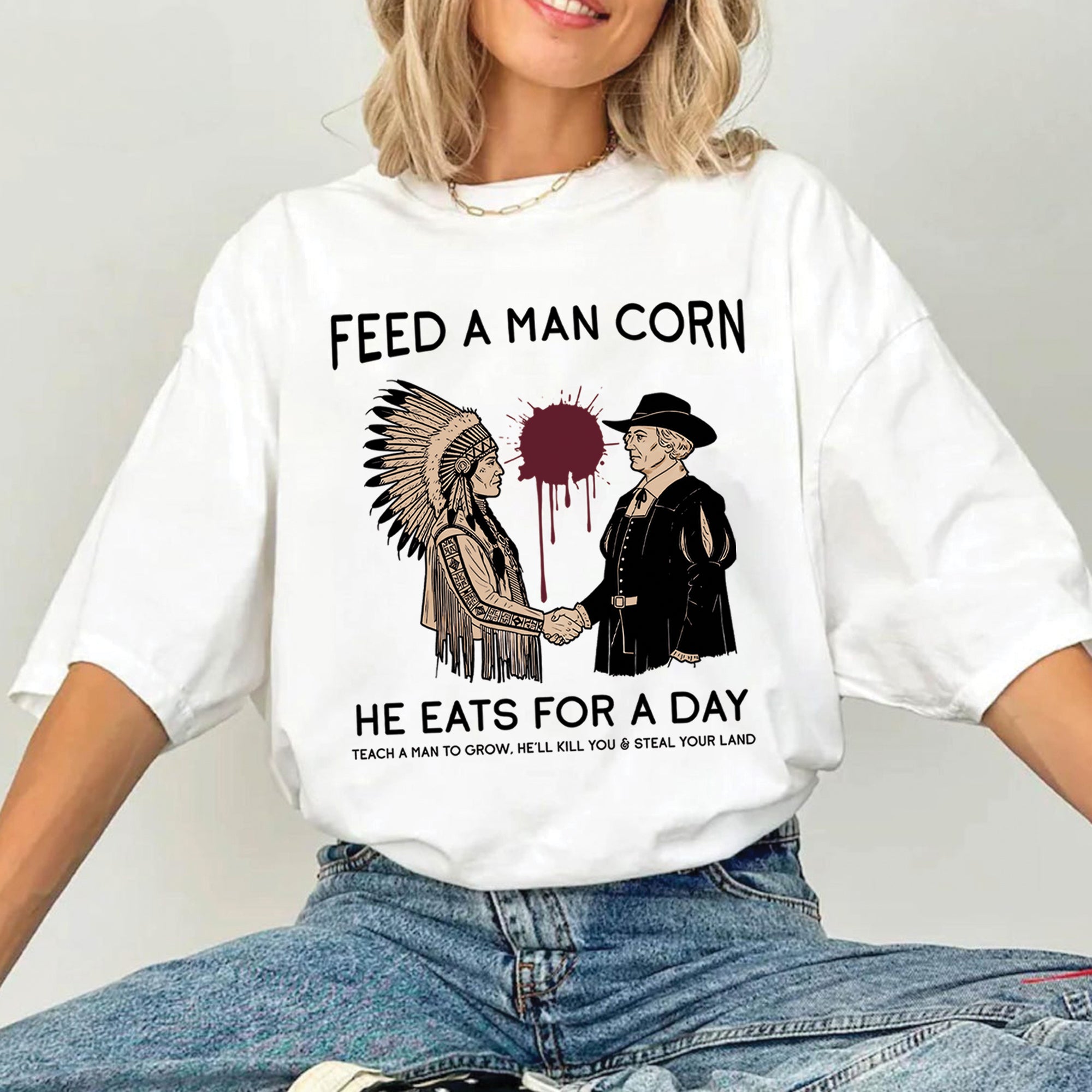 Feed A Man Corn Unisex T-Shirt/T-Shirt V-Neck/Hoodie/Sweatshirt