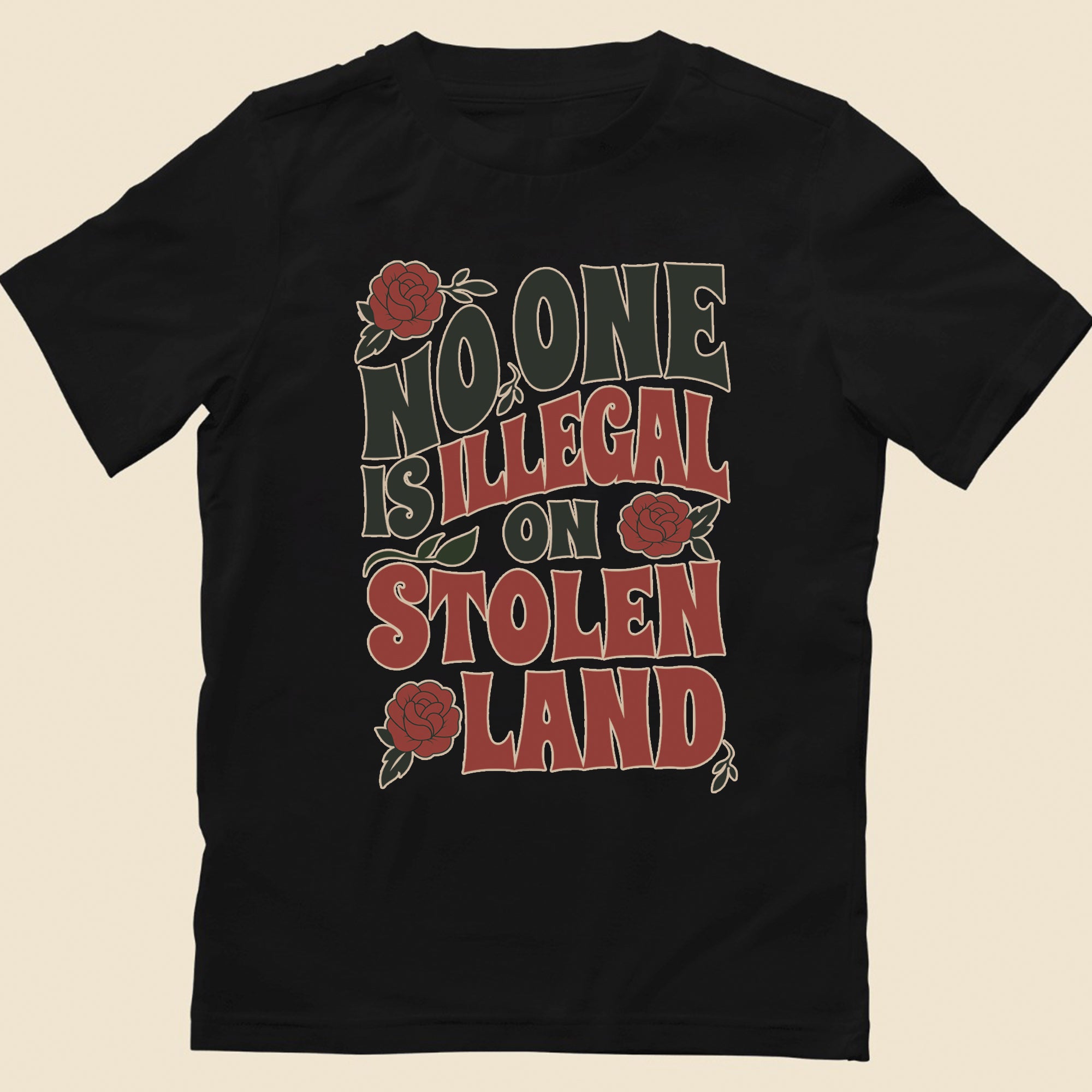 [Two Sides] No One Is Illegal On Stolen Land - Unisex T-Shirt/T-Shirt V-Neck/Hoodie/Sweatshirt N52