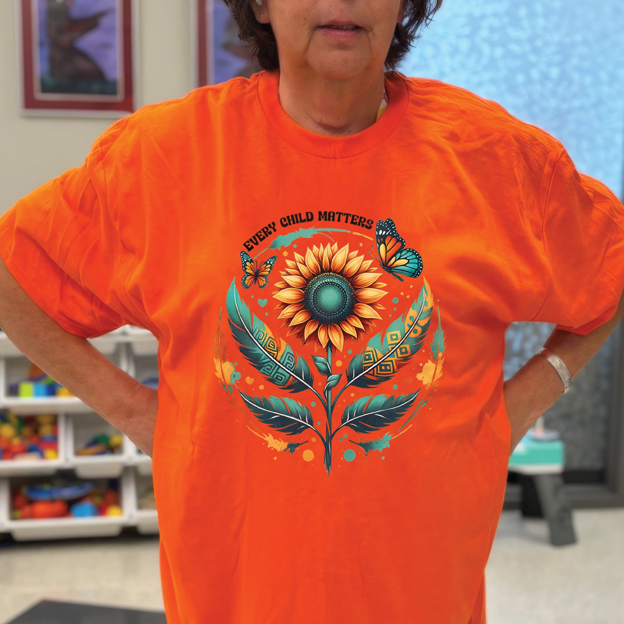 Every Child Matters Sunflower Orange Native American Unisex T-Shirt/Hoodie/Sweatshirt