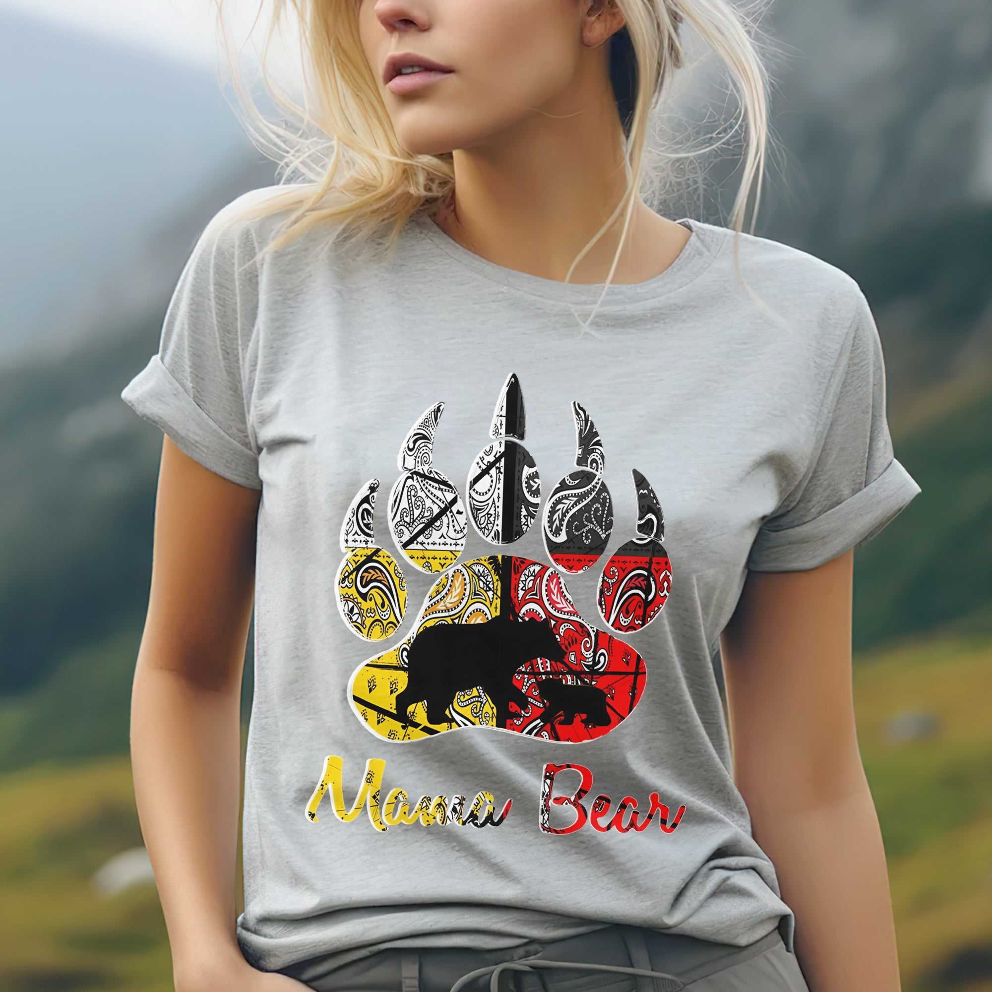 Bear Paw Mama - Unisex T-Shirt/T-Shirt V-Neck/Hoodie/Sweatshirt