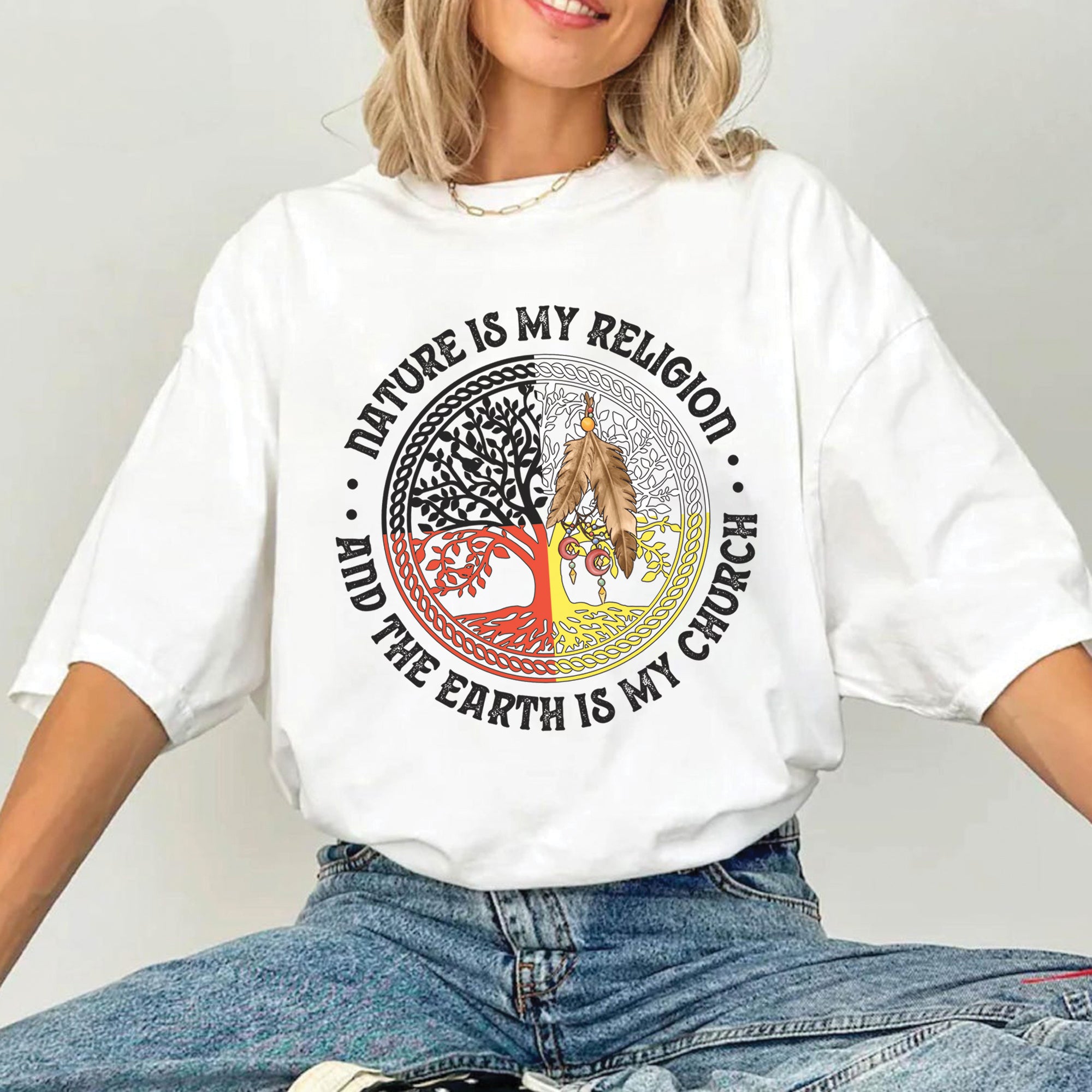 Nature Is My Religion And The Earth Is My Church Unisex T-Shirt/T-Shirt V-Neck/Hoodie/Sweatshirt - N32