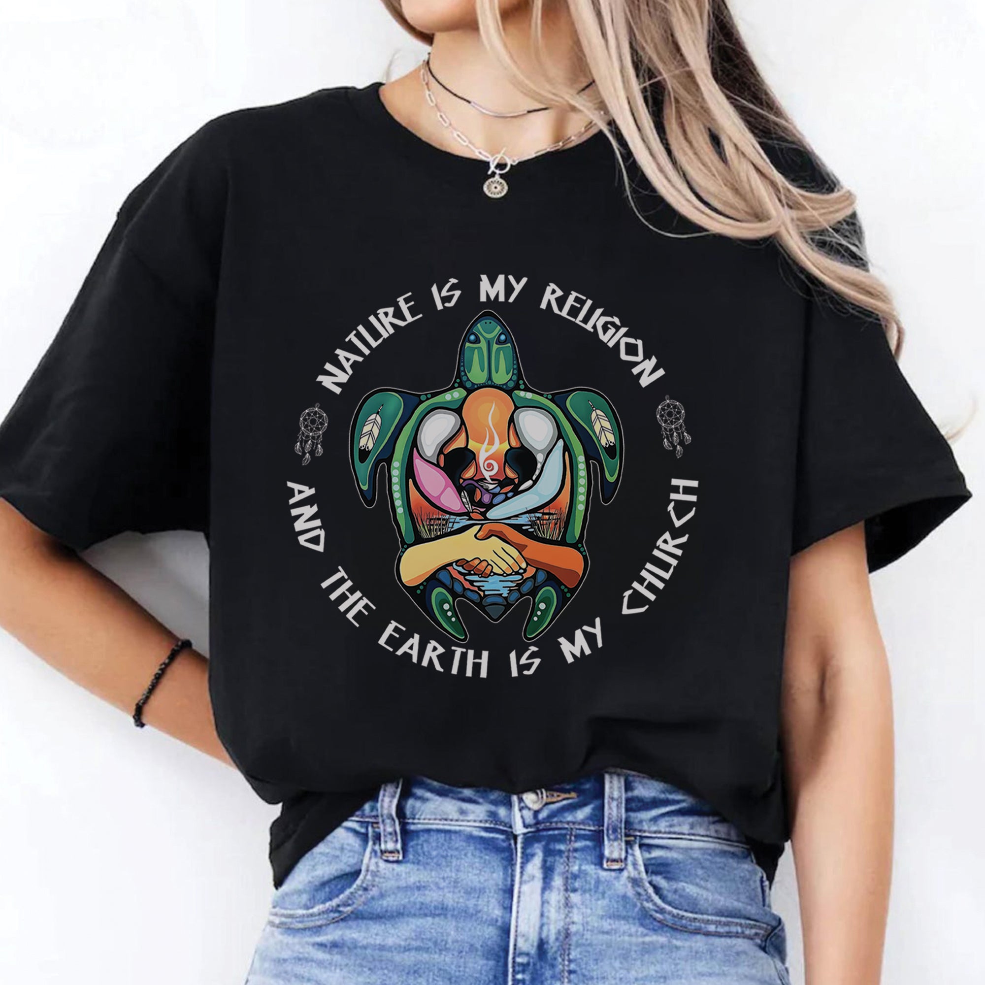 Nature Is My Religion And The Earth Is My Church Unisex T-Shirt/T-Shirt V-Neck/Hoodie/Sweatshirt - N36