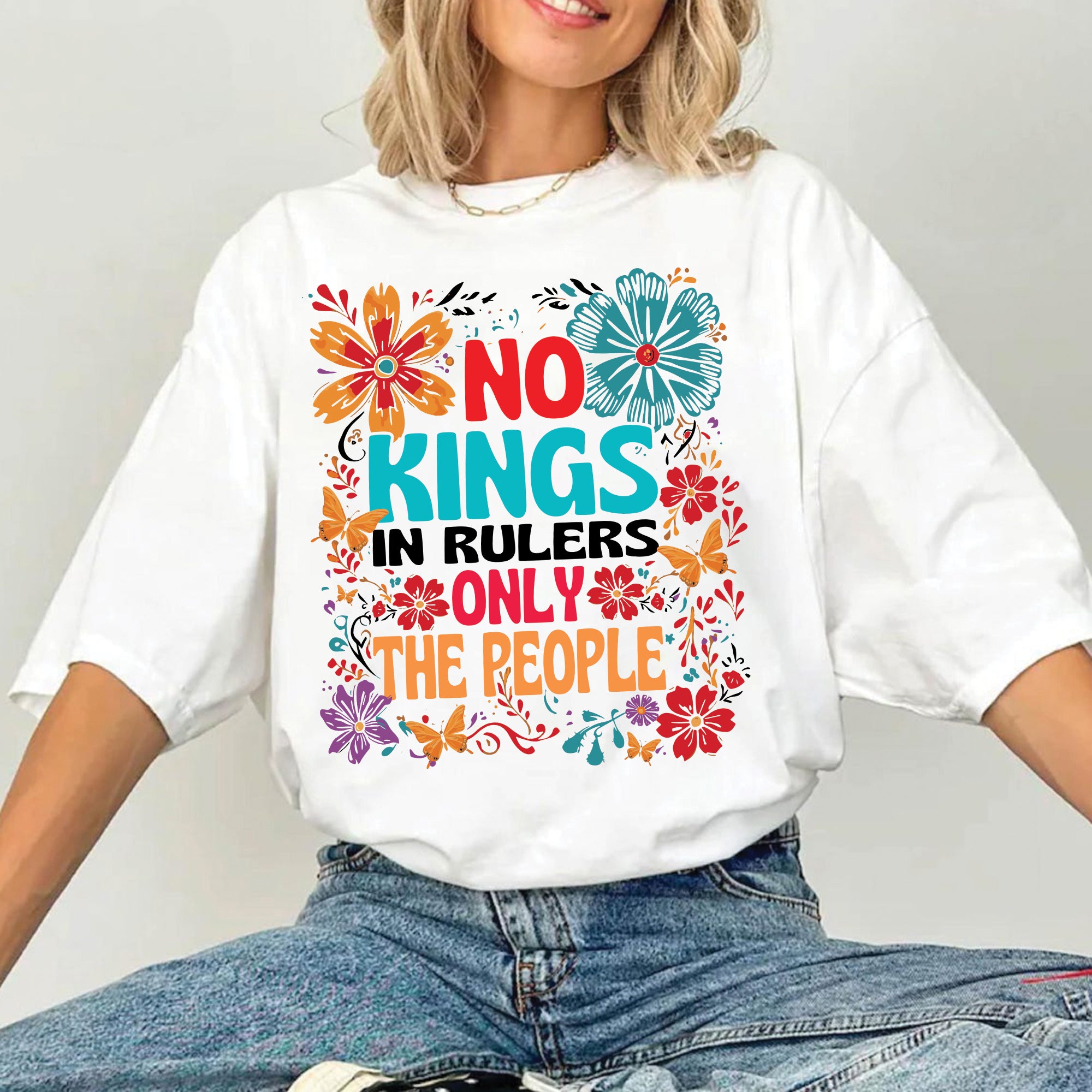 No Kings In Rulers Only The People Unisex T-Shirt/T-Shirt V-Neck/Hoodie/Sweatshirt