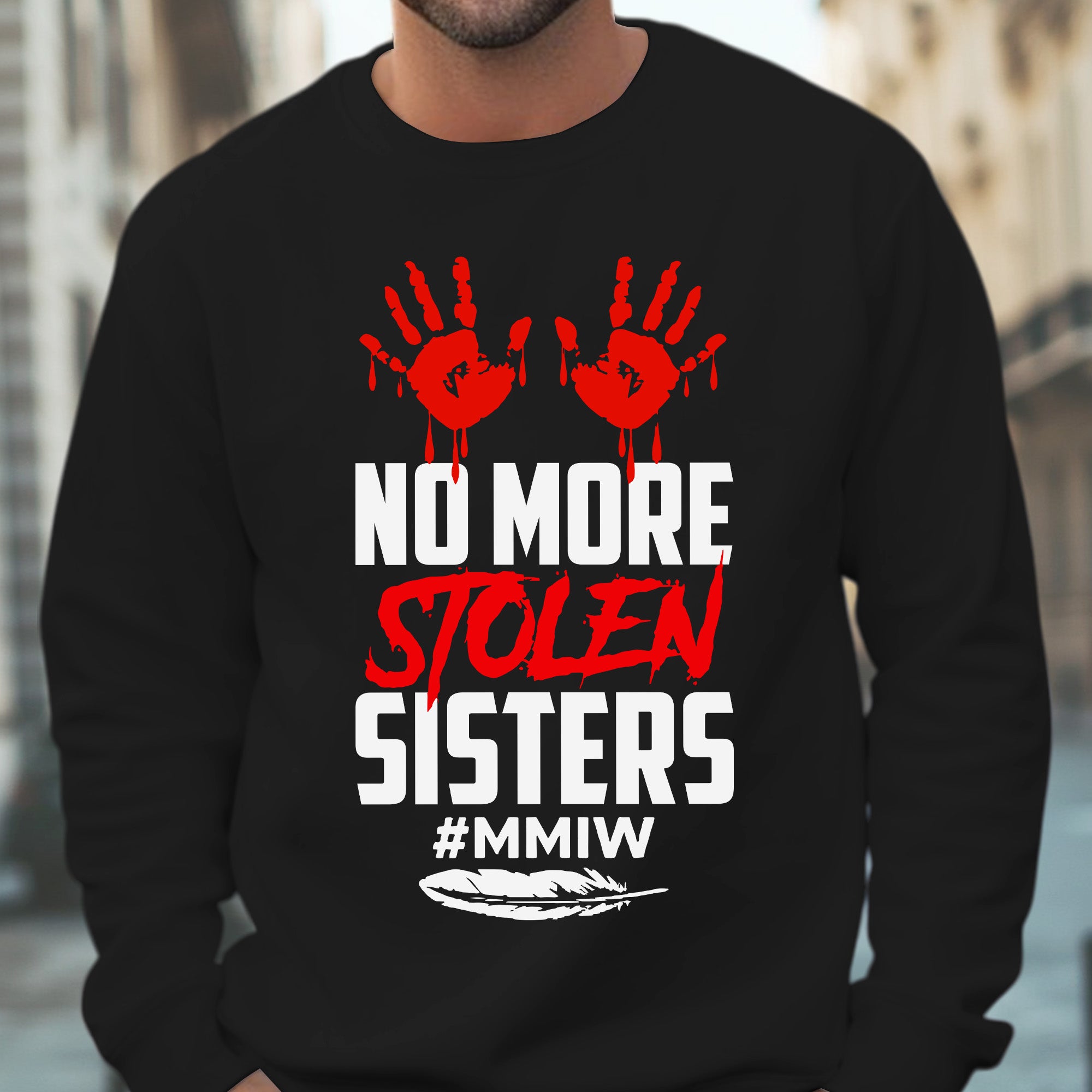 No More Stolen Sisters - MMIW Unisex T-Shirt/T-Shirt V-Neck/Hoodie/Sweatshirt One Side