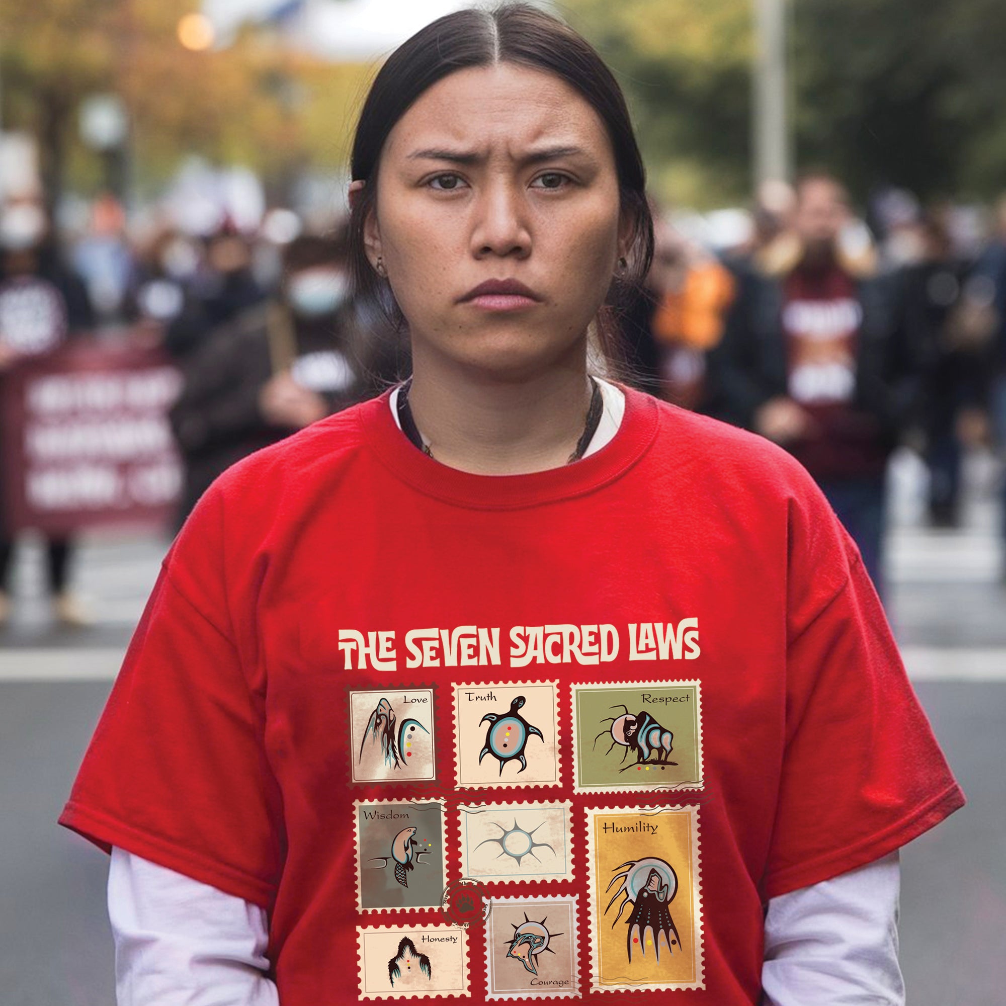 The Seven Sacred Laws Native American Indigenous Culture Unisex T-Shirt/T-Shirt V-Neck/Hoodie/Sweatshirt 187