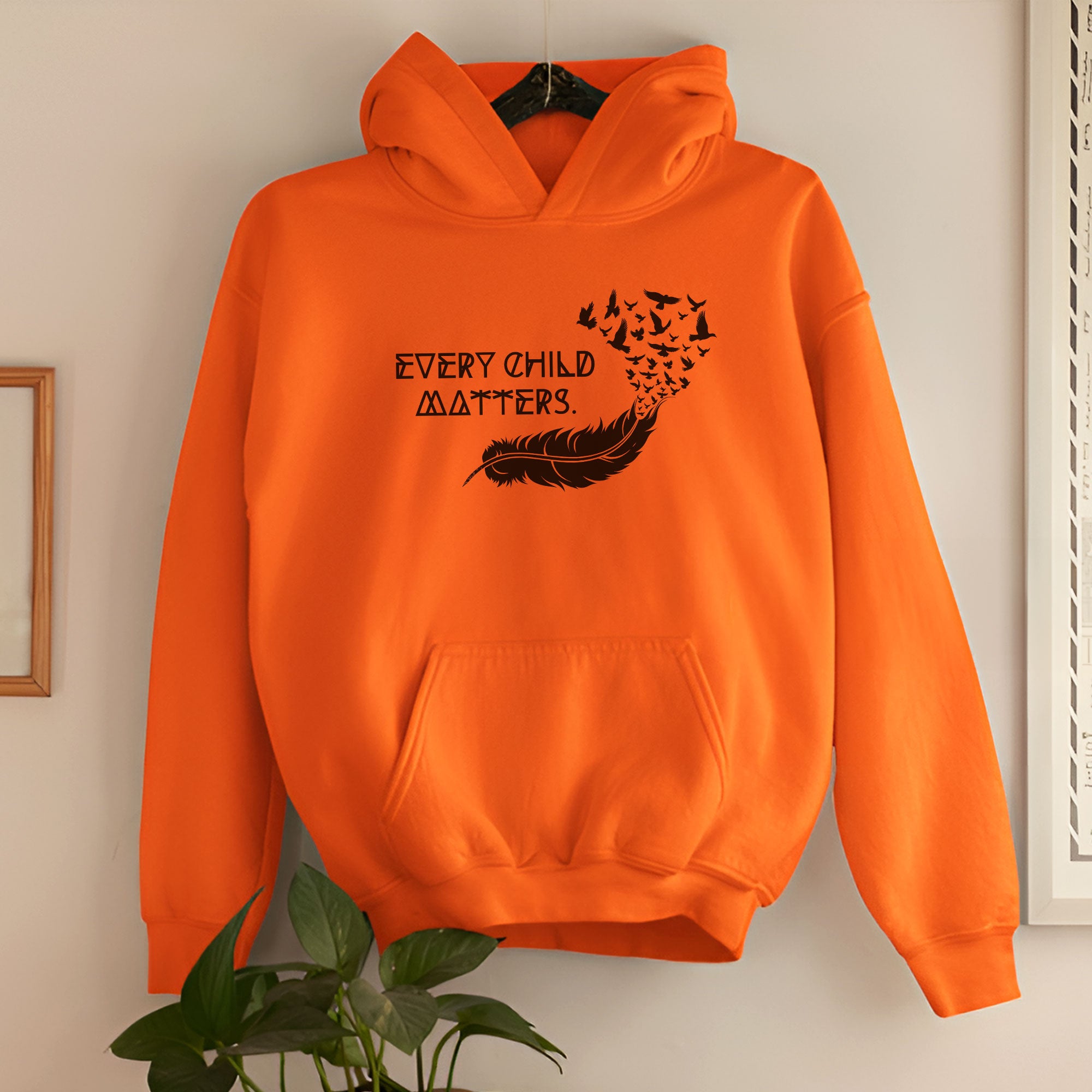 Feather Flying Birds Every Child Matters Orange Shirt Day Unisex T-shirt/Hoodie/Sweatshirt/V-Neck T-shirt