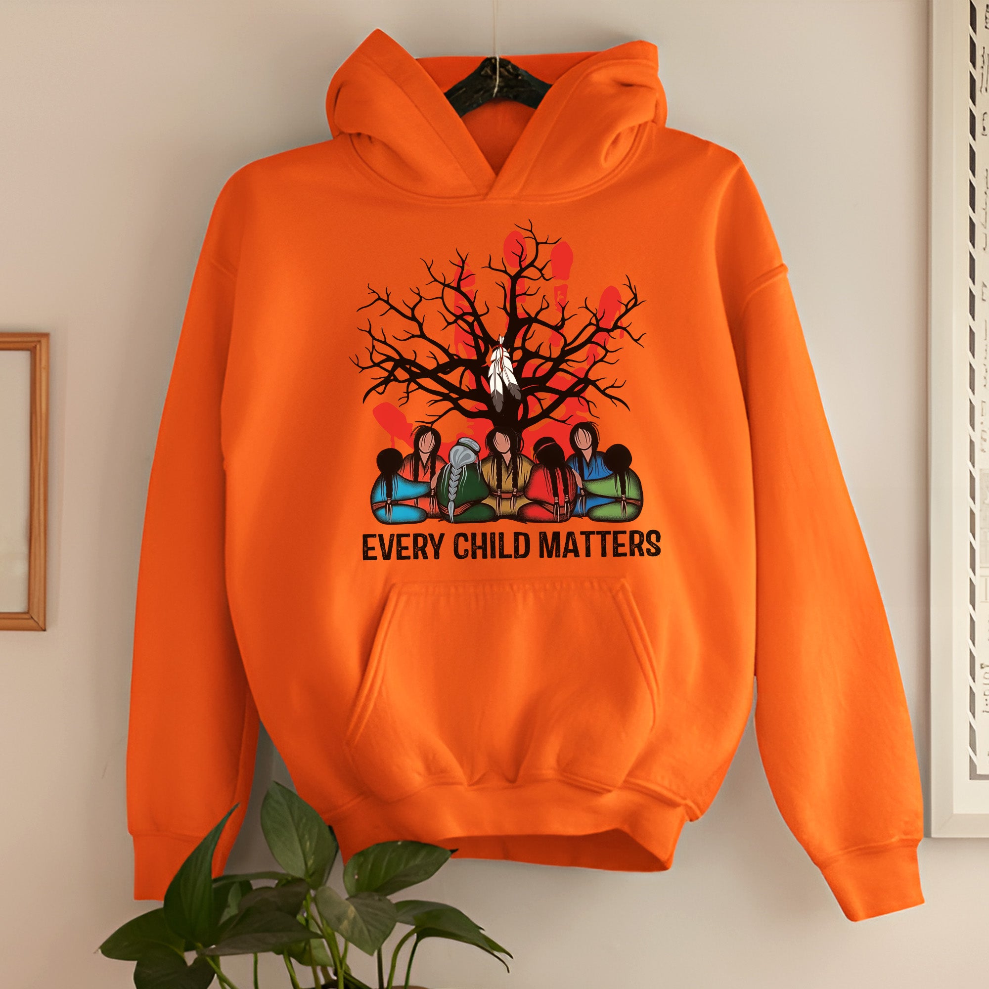 Every Child Matters Indigenous Roots Red Hand Design For Orange Shirt Day Unisex T-shirt/Hoodie/Sweatshirt