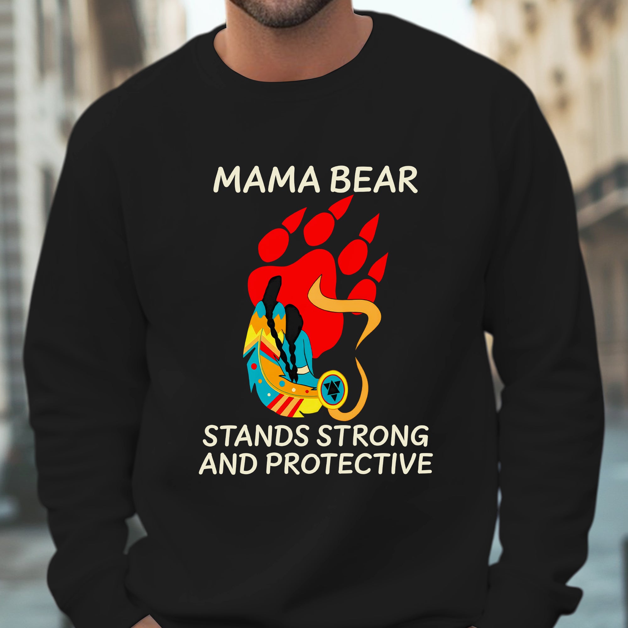 Mama Bear Strong and Protective – Native Inspired Design - Unisex T-Shirt/T-Shirt V-Neck/Hoodie/Sweatshirt