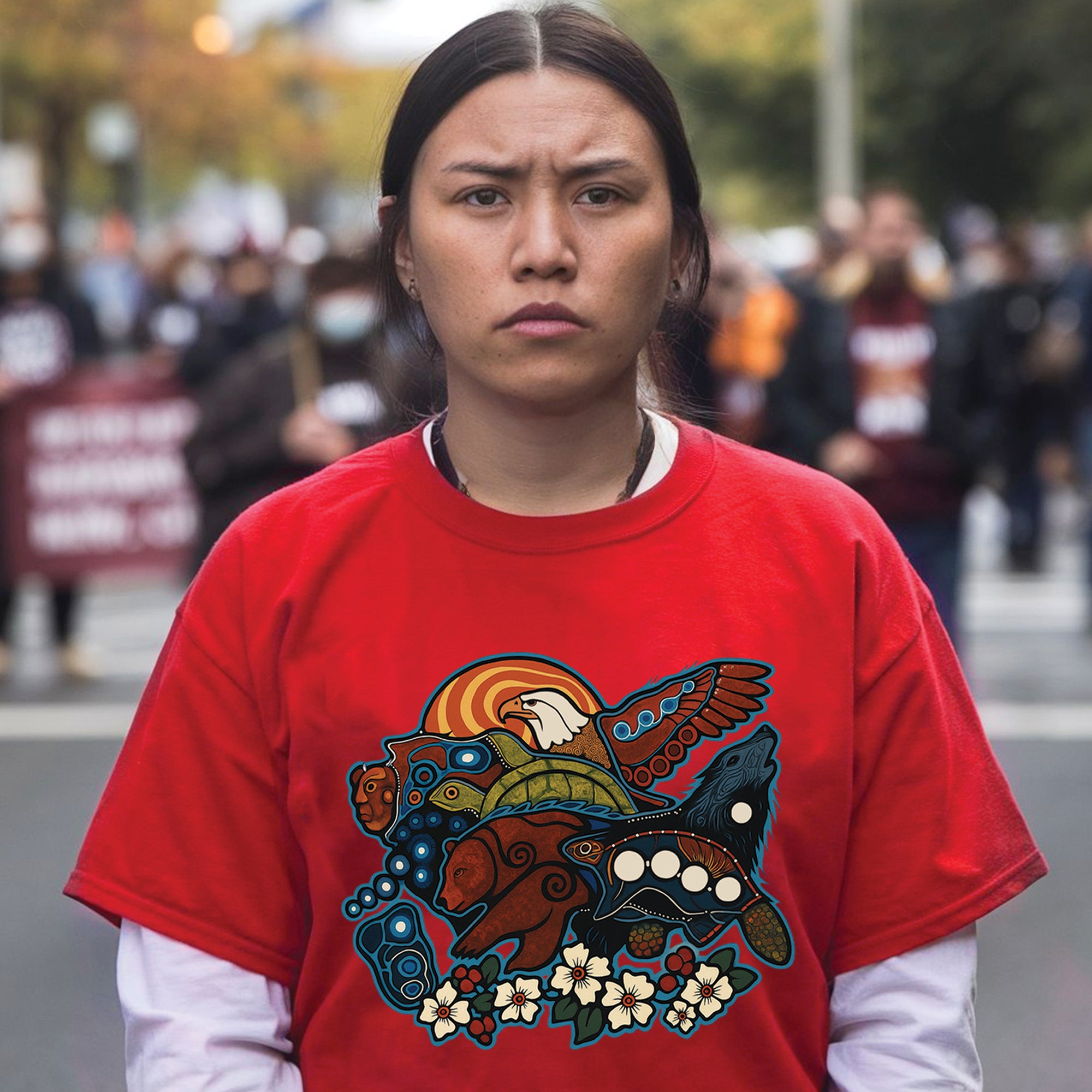 Seven Sacred Teachings Animal Native Wisdom Indigenous Culture Unisex T-Shirt/T-Shirt V-Neck/Hoodie/Sweatshirt